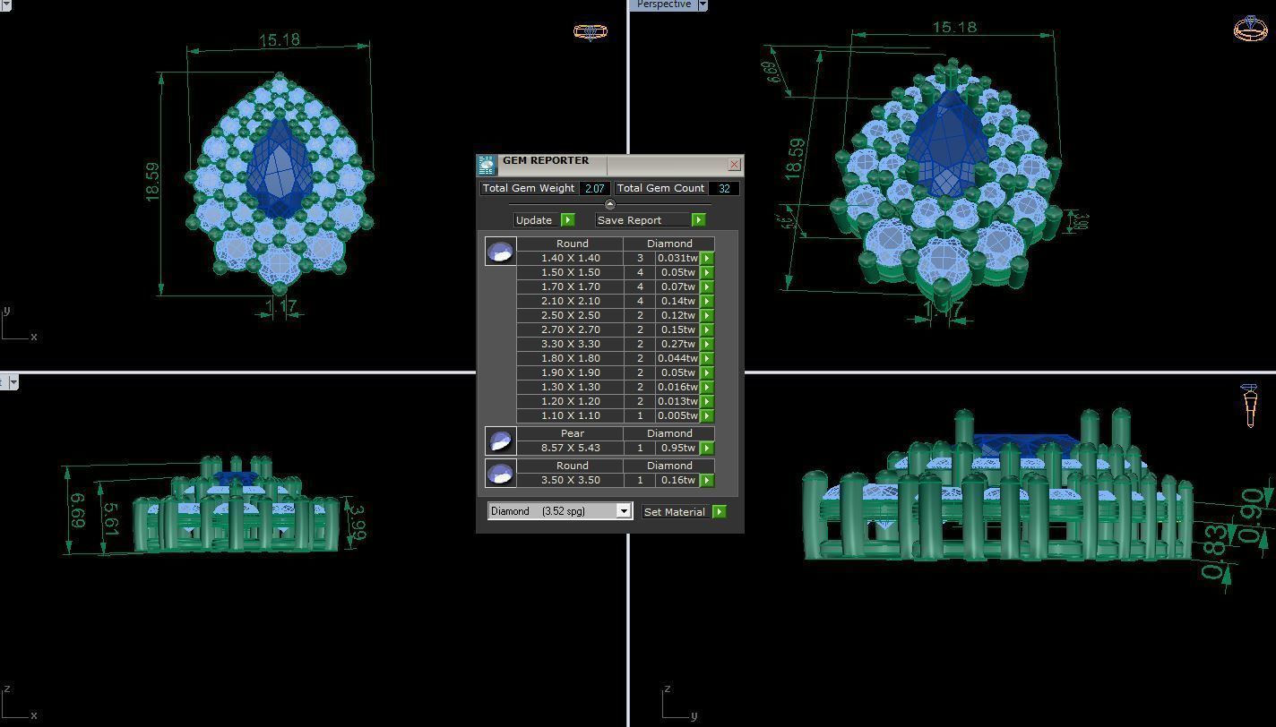 Fashion unique pendent 3D model_4