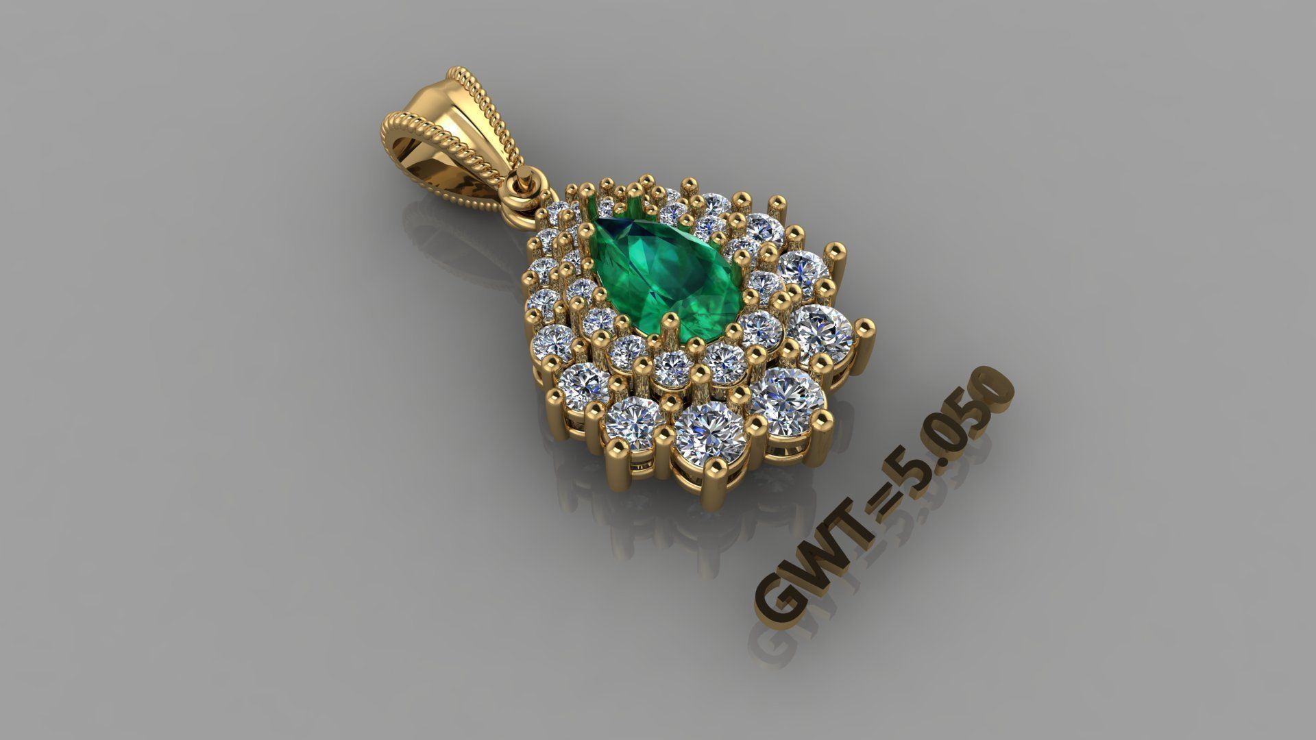 Fashion unique pendent 3D model_5