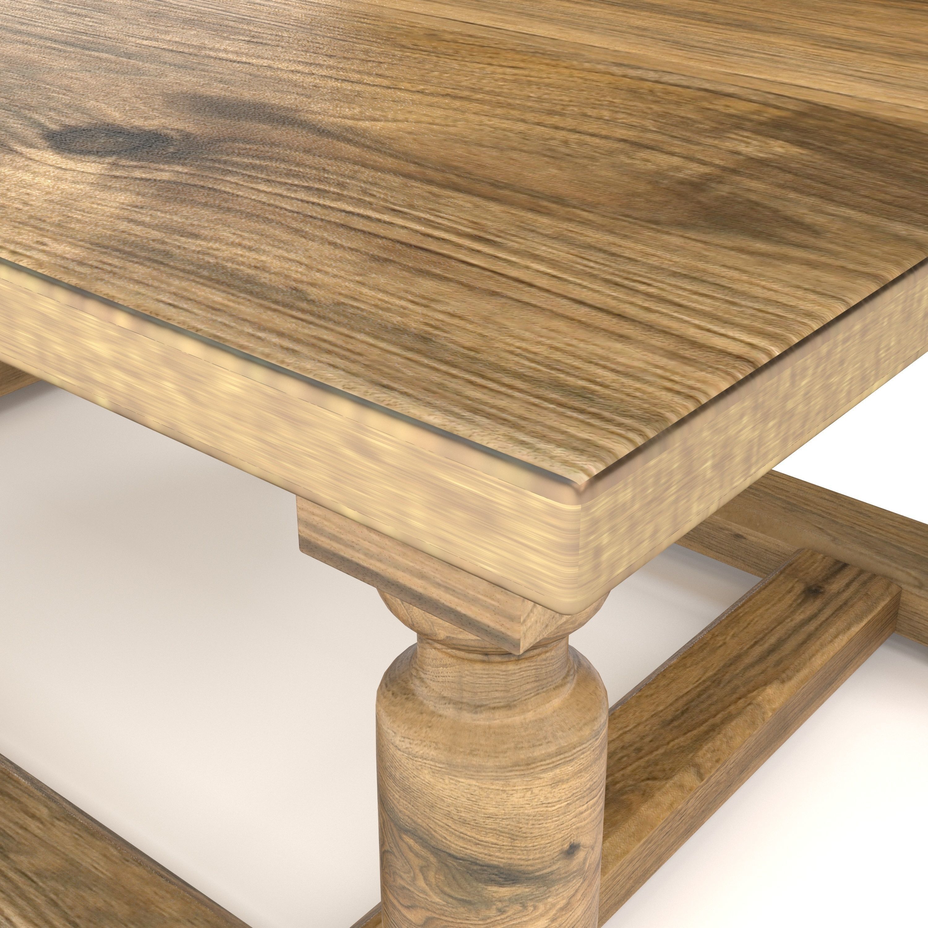 Castle Style Dining Table 3D model_2