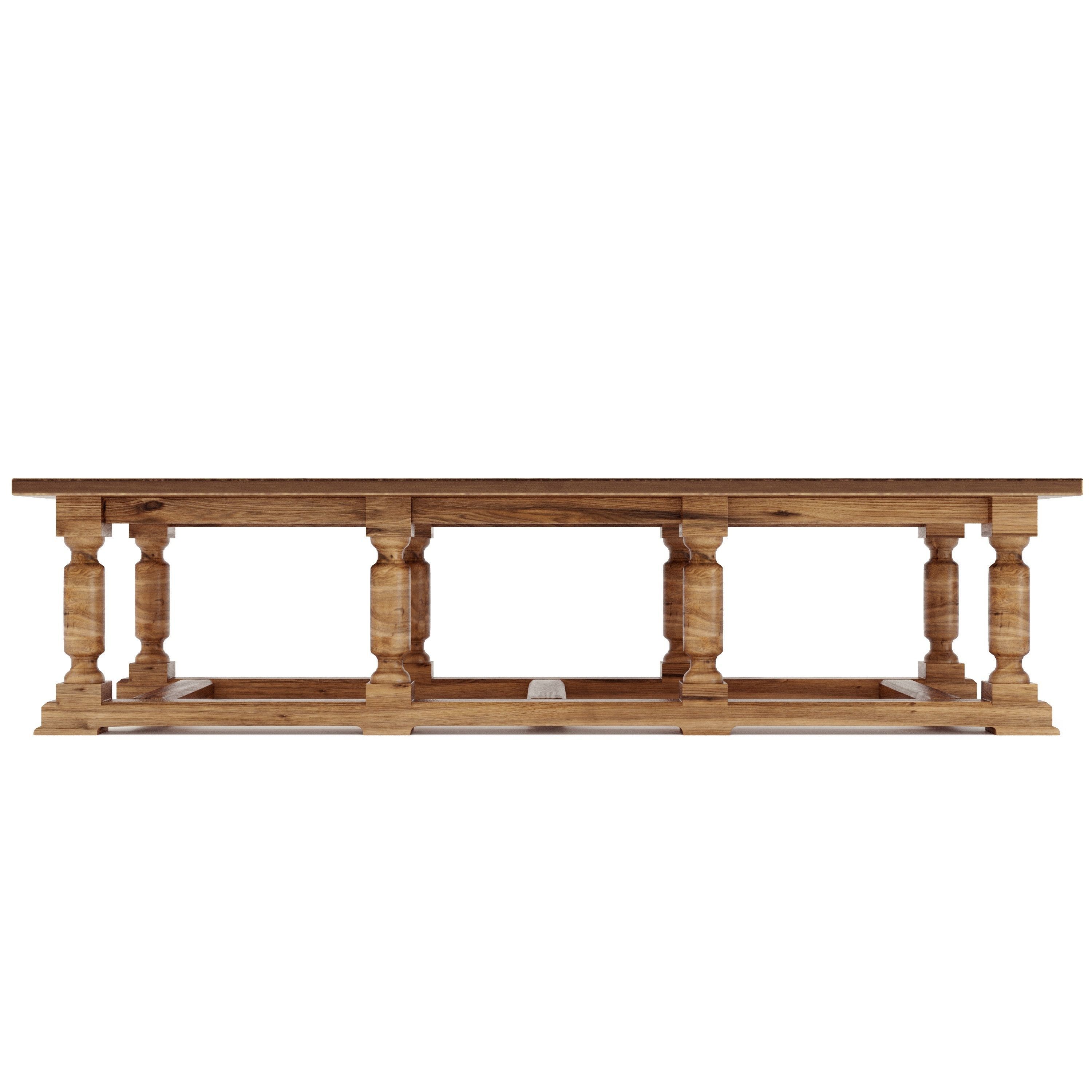 Castle Style Dining Table 3D model_3