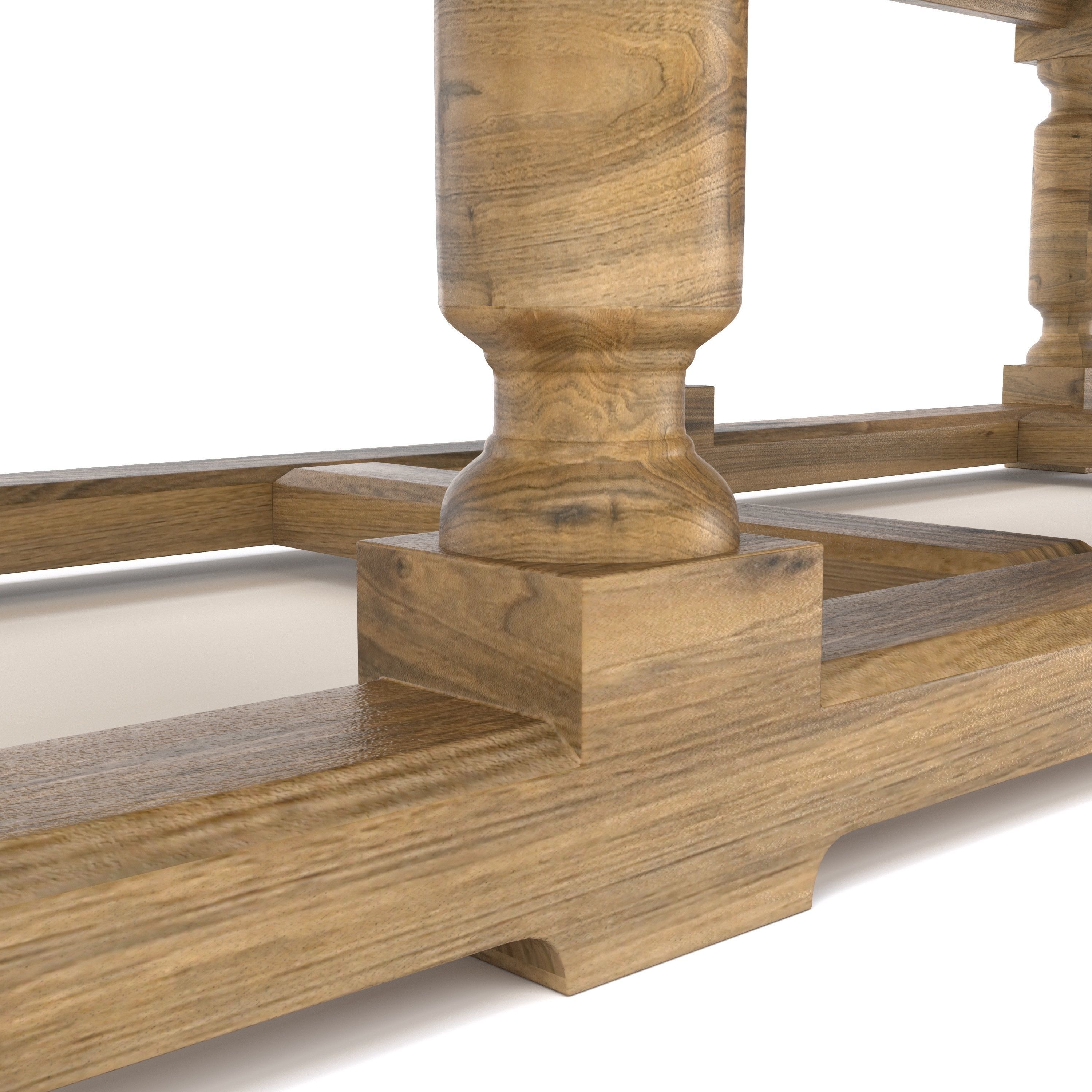 Castle Style Dining Table 3D model_7