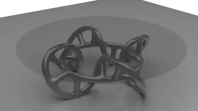 DNA Loop dinning glass Table 3D model