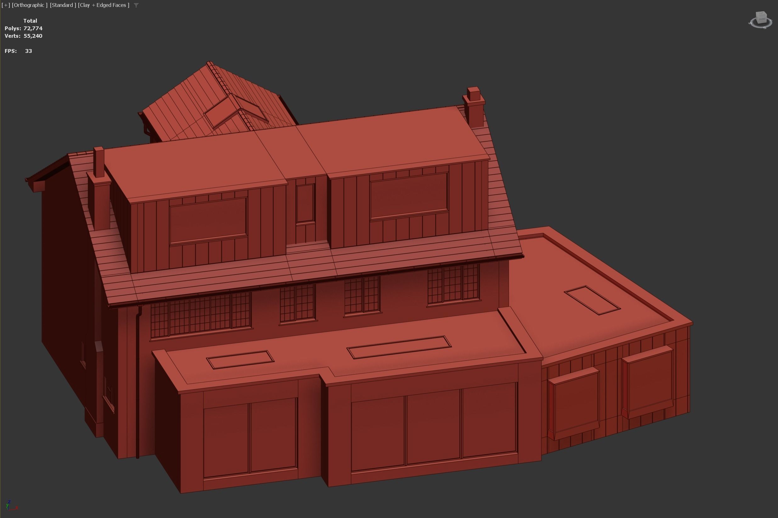 British House Garden Way 3D model_7