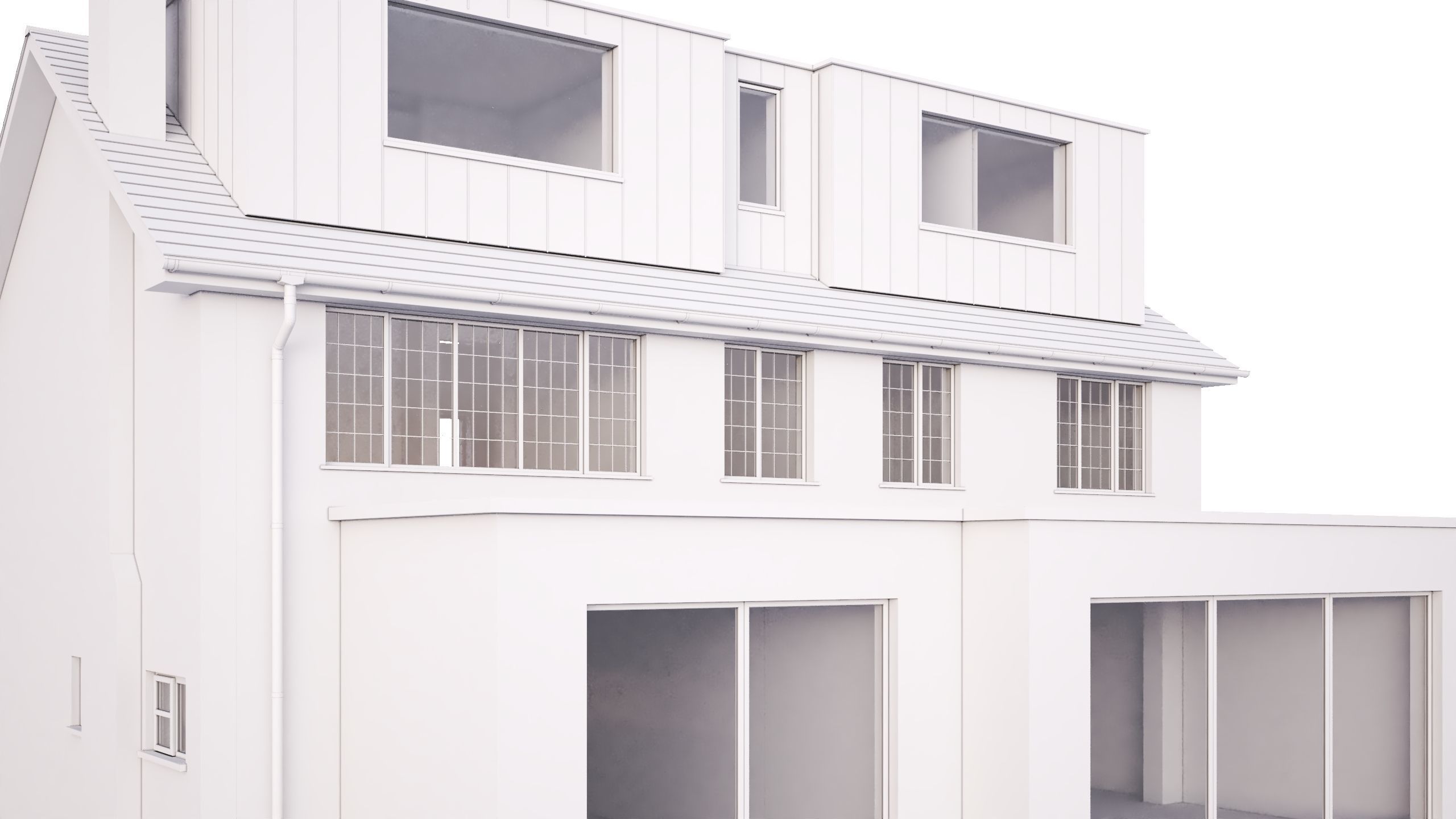 British House Garden Way 3D model_1