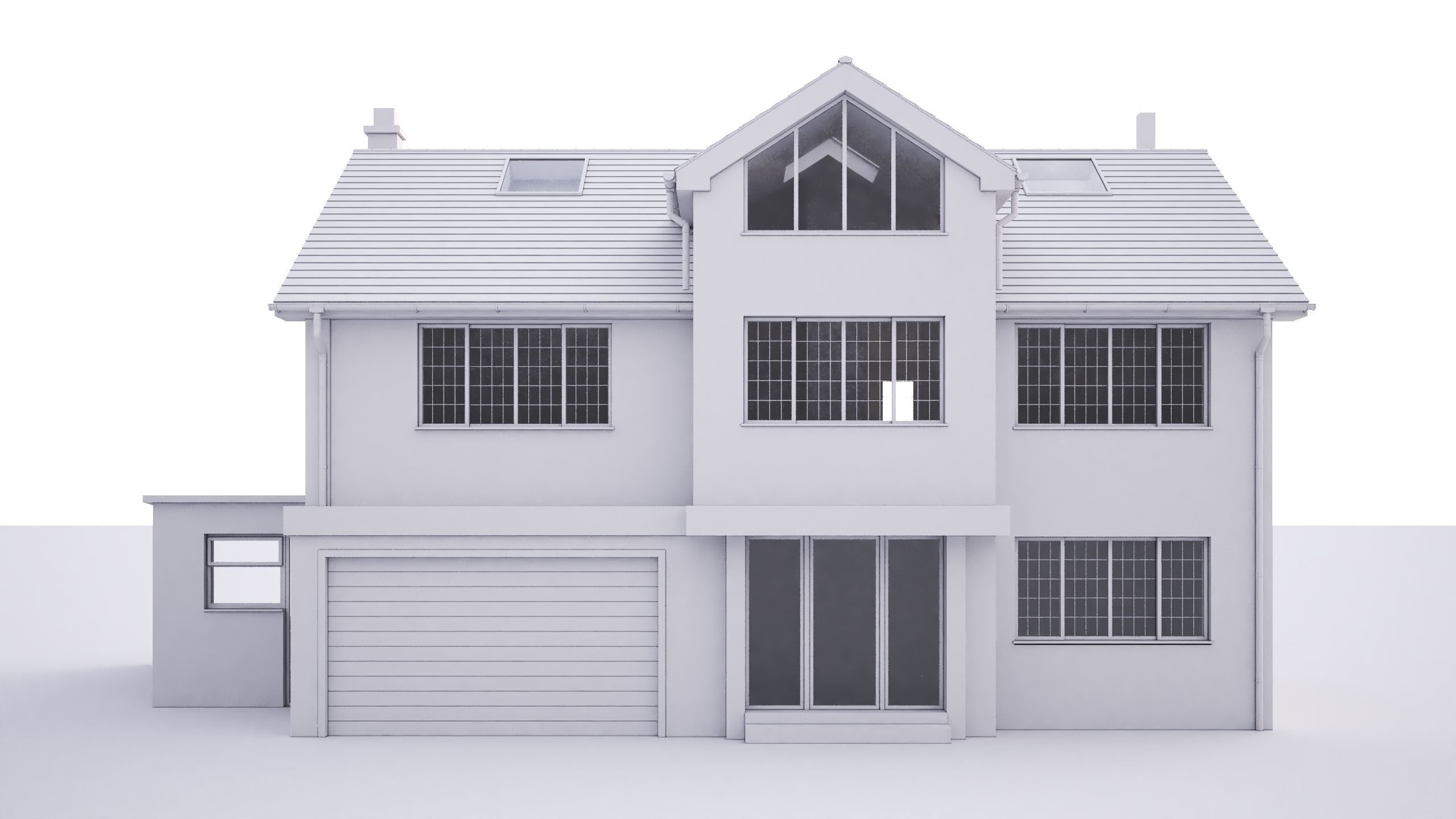 British House Garden Way 3D model_2