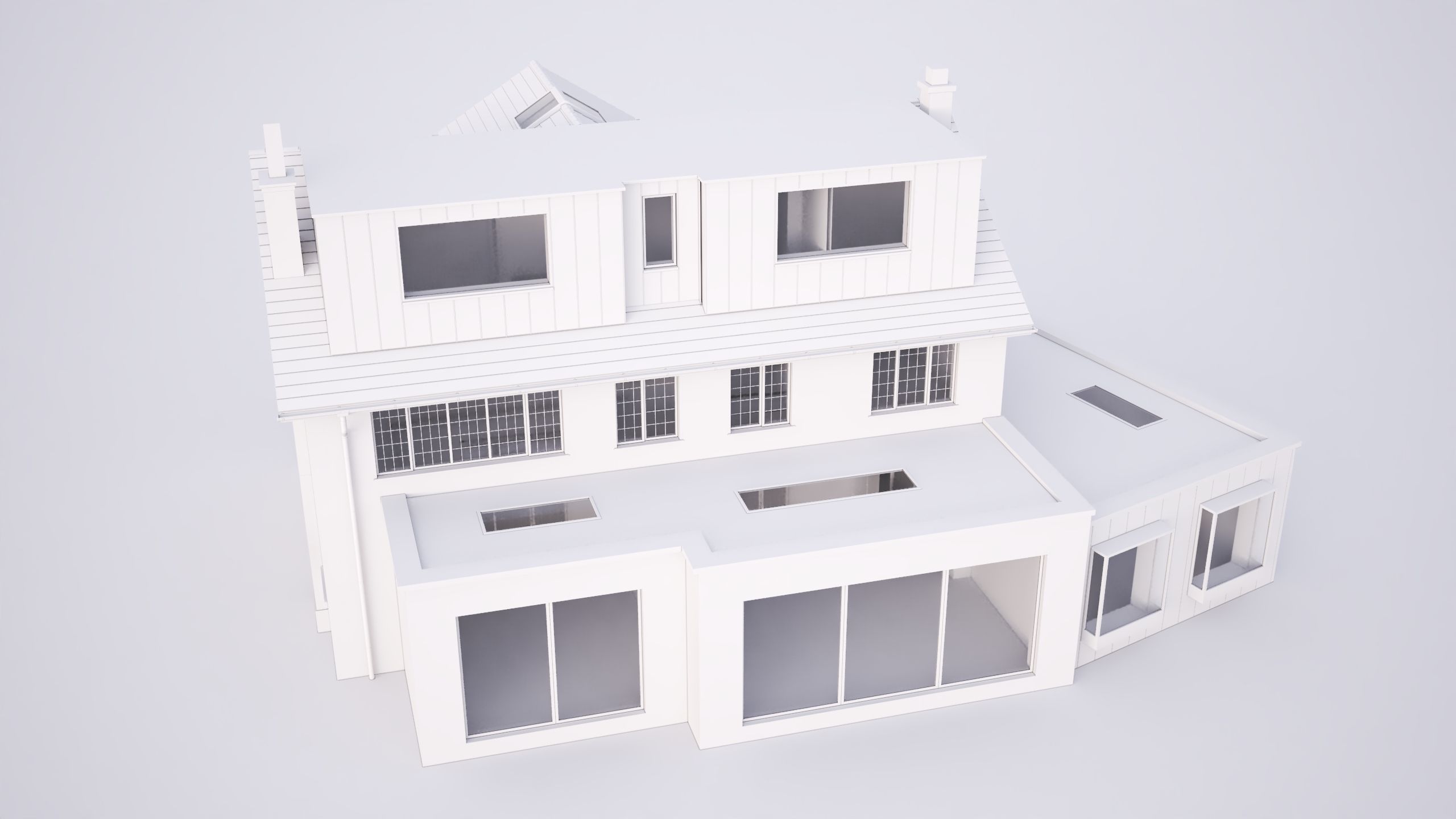 British House Garden Way 3D model_6