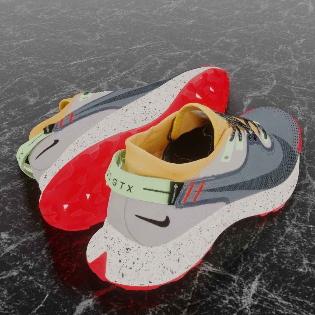 NIKE 3D SHOES - PEGASUS TRAIL 2 Low-poly 3D model_5