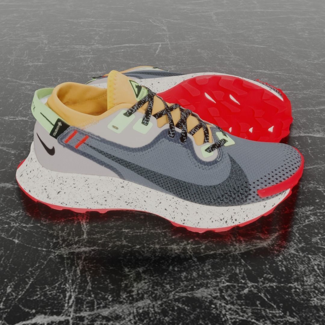 NIKE 3D SHOES - PEGASUS TRAIL 2 Low-poly 3D model_4