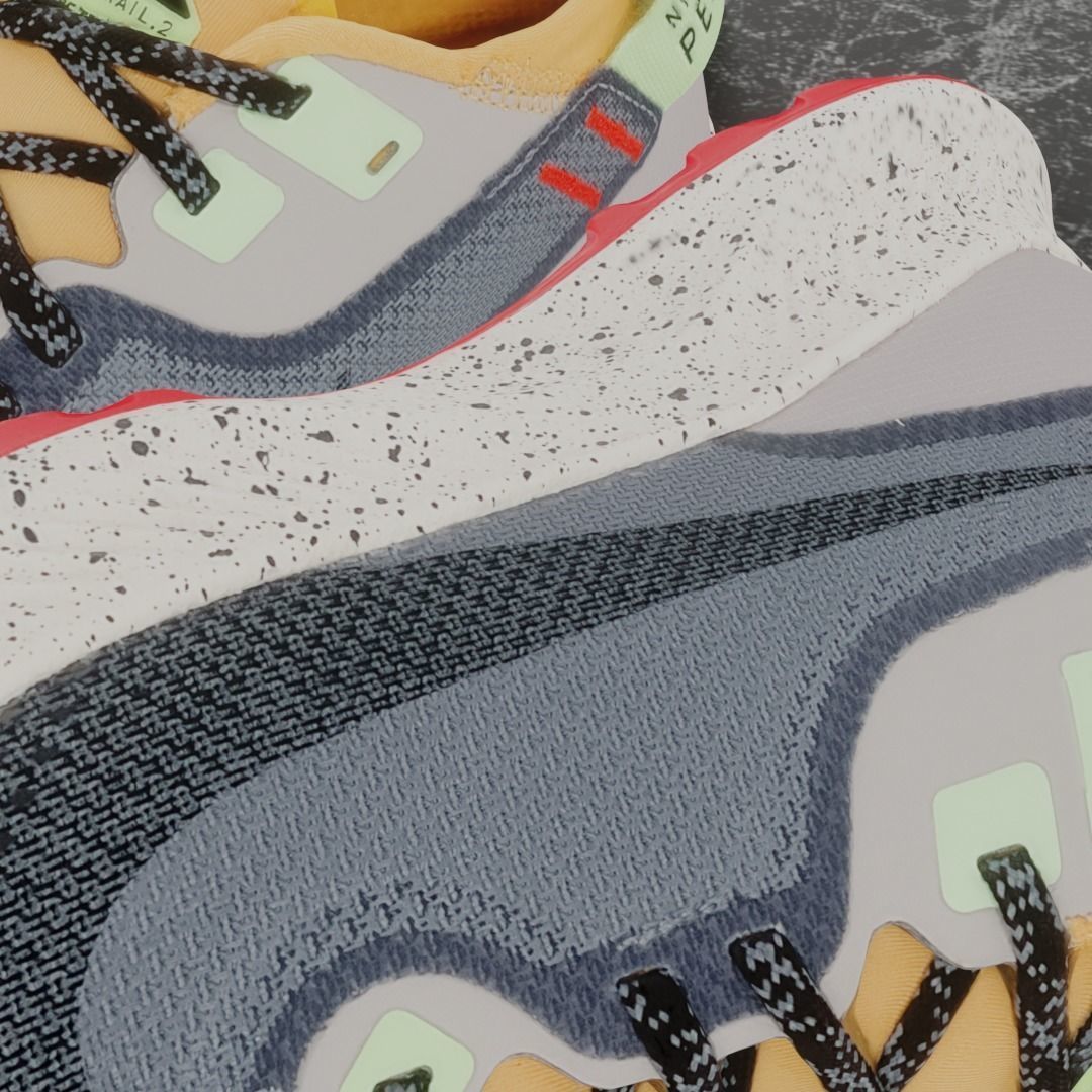 NIKE 3D SHOES - PEGASUS TRAIL 2 Low-poly 3D model_8