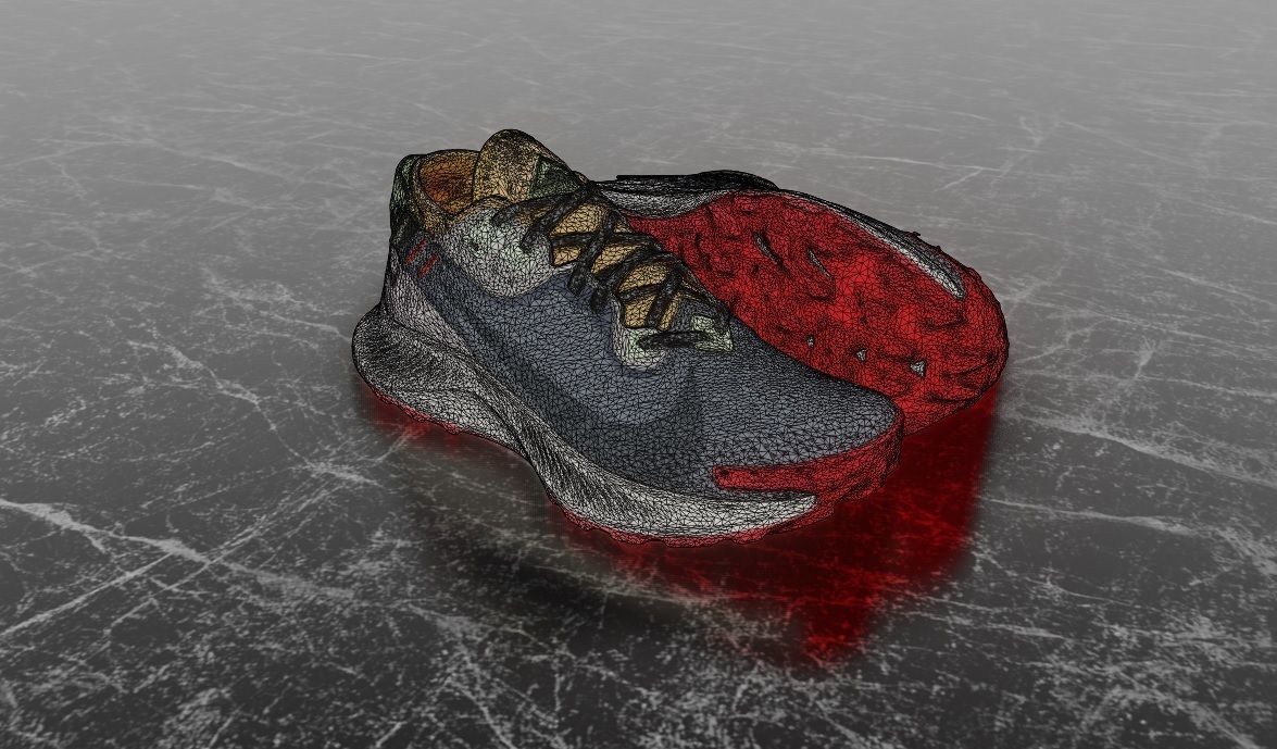NIKE 3D SHOES - PEGASUS TRAIL 2 Low-poly 3D model_11