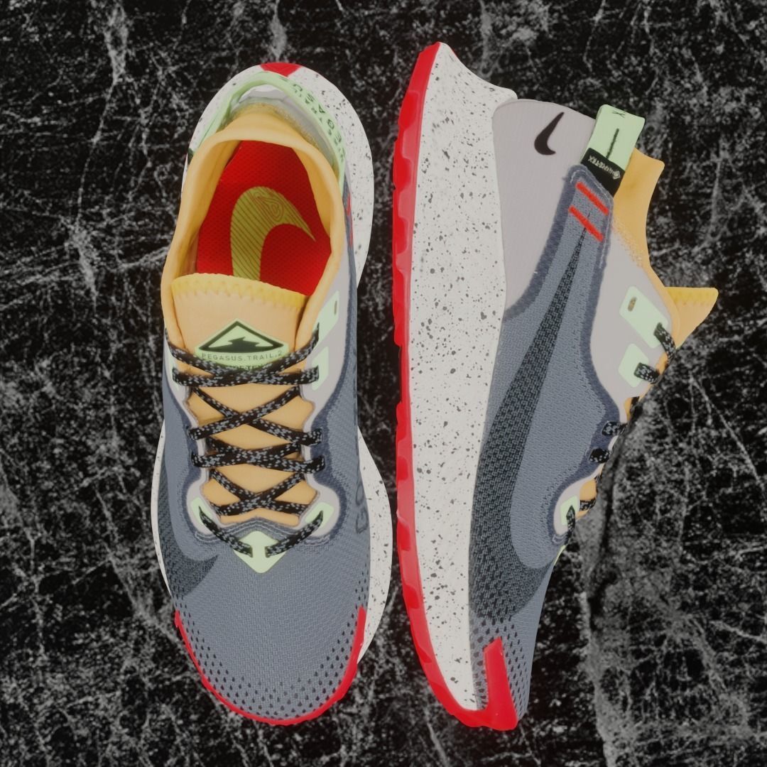 NIKE 3D SHOES - PEGASUS TRAIL 2 Low-poly 3D model_2