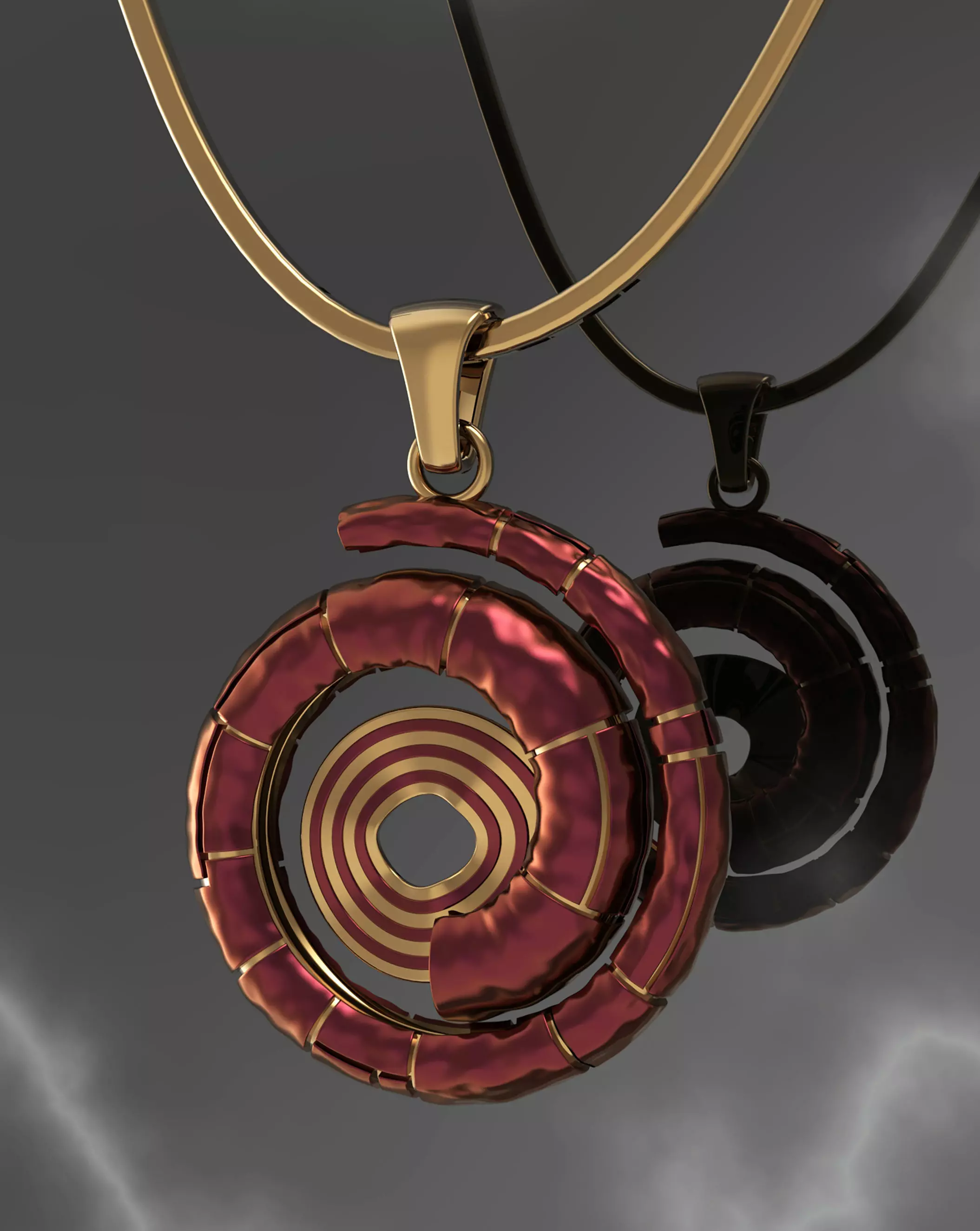 Pendant spiral v1 3D print model_0