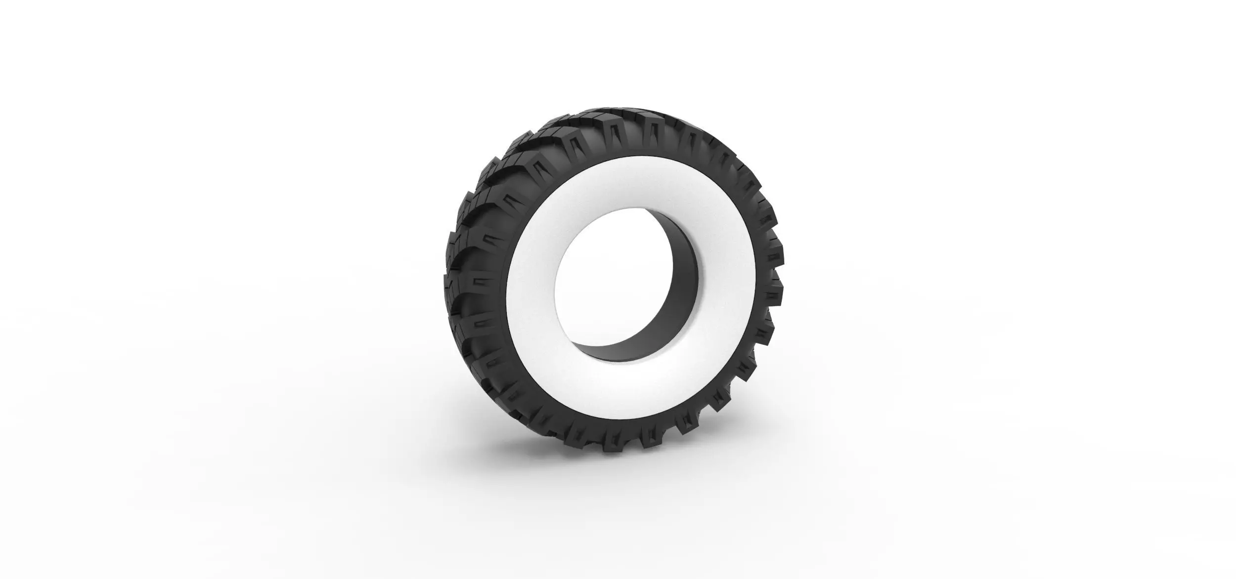 Military Ural Whitewall tire OI-25 Scale 1 to 25 3D print model