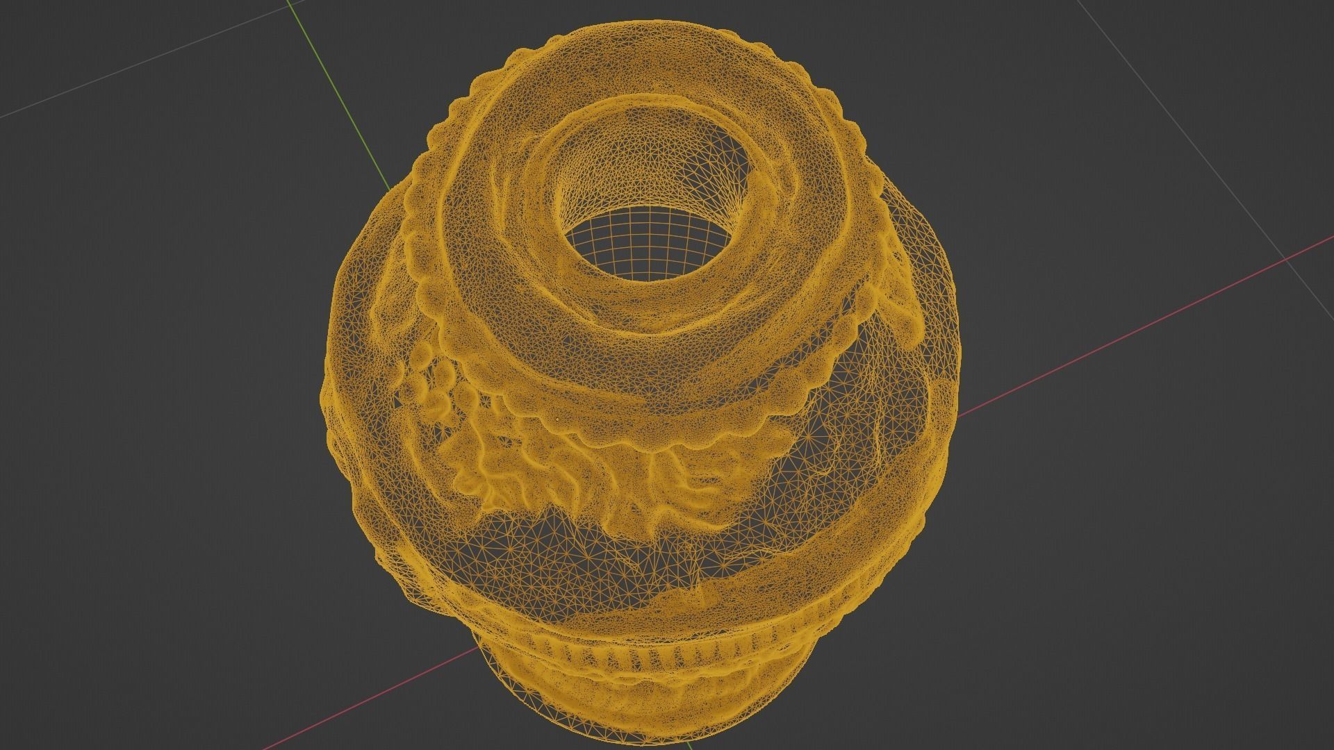 Antique Terracotta Pot with sculpted flowers mandala details 3D model_25