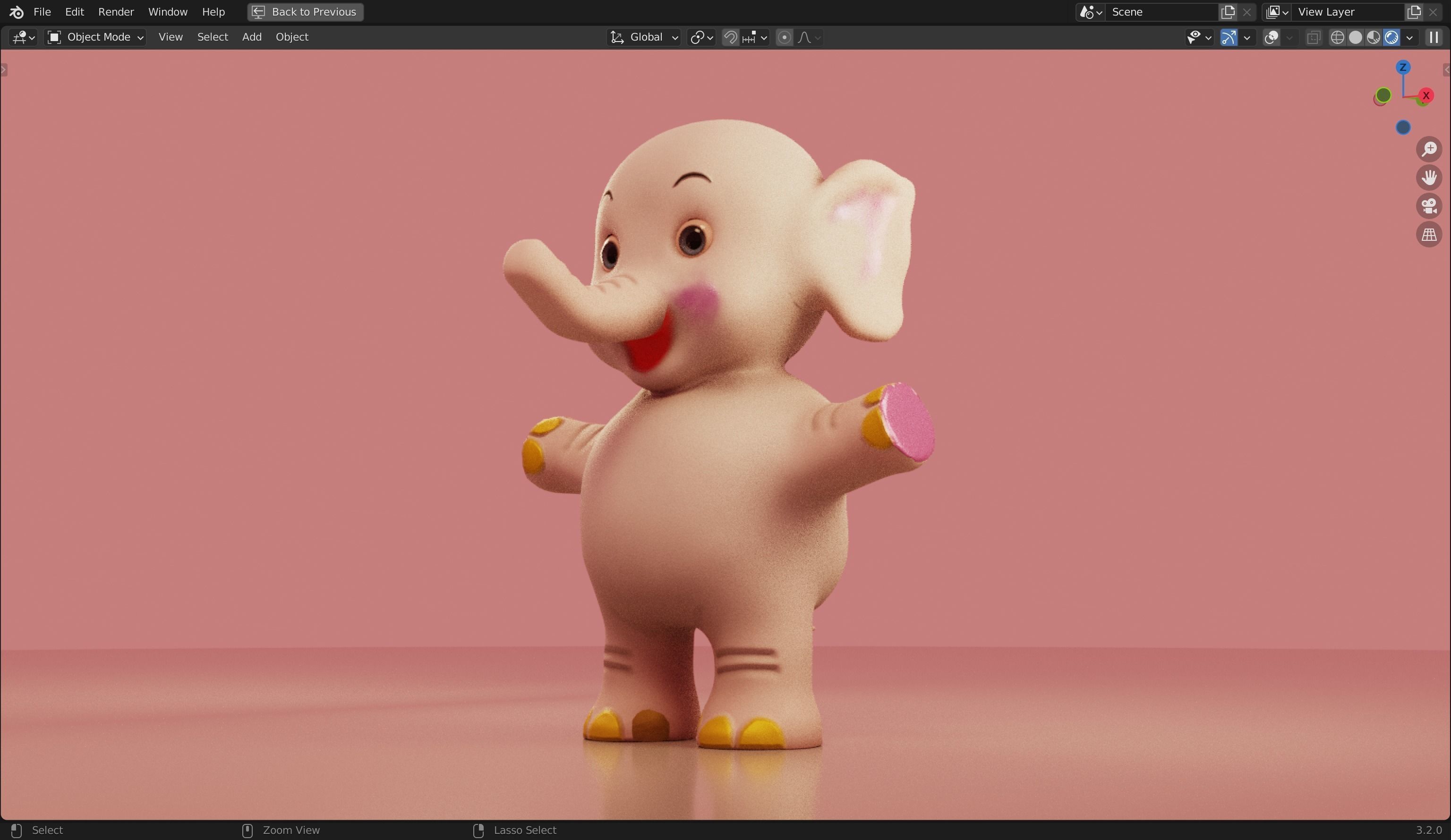 Elephant 3D Model Inspired by a book of Roberts Elizabeth Low-poly 3D model_25