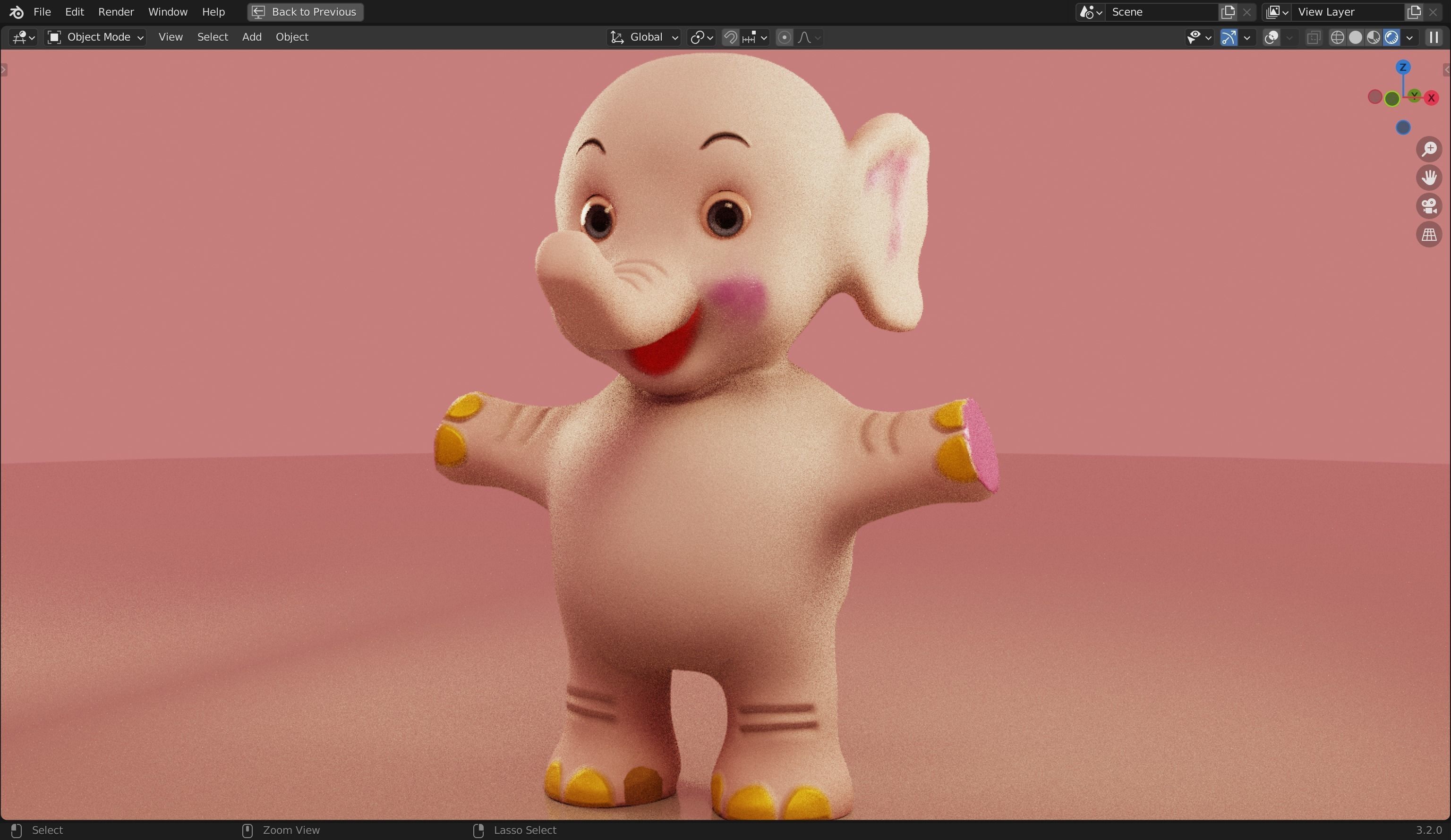 Elephant 3D Model Inspired by a book of Roberts Elizabeth Low-poly 3D model_19