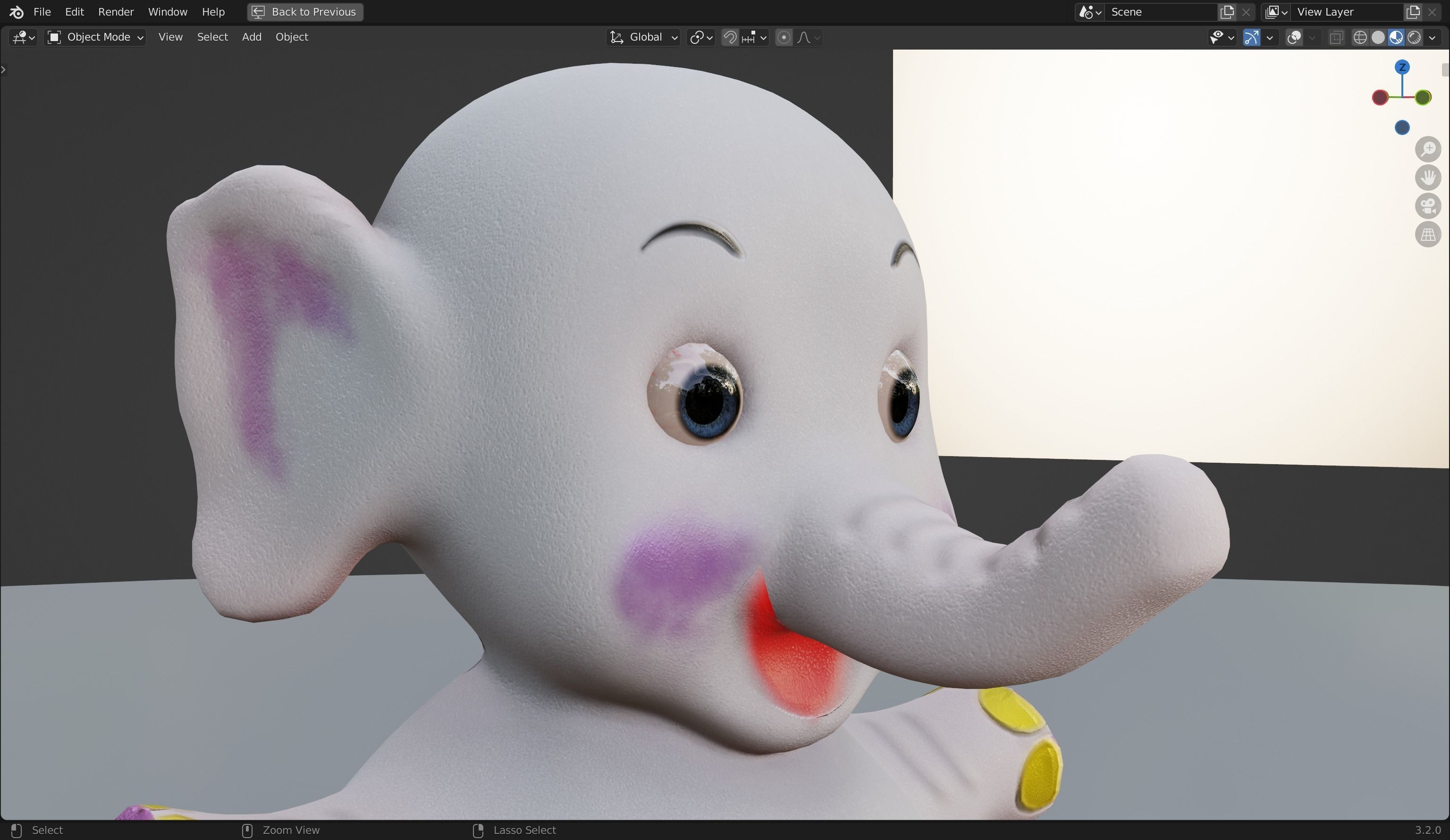 Elephant 3D Model Inspired by a book of Roberts Elizabeth Low-poly 3D model_10