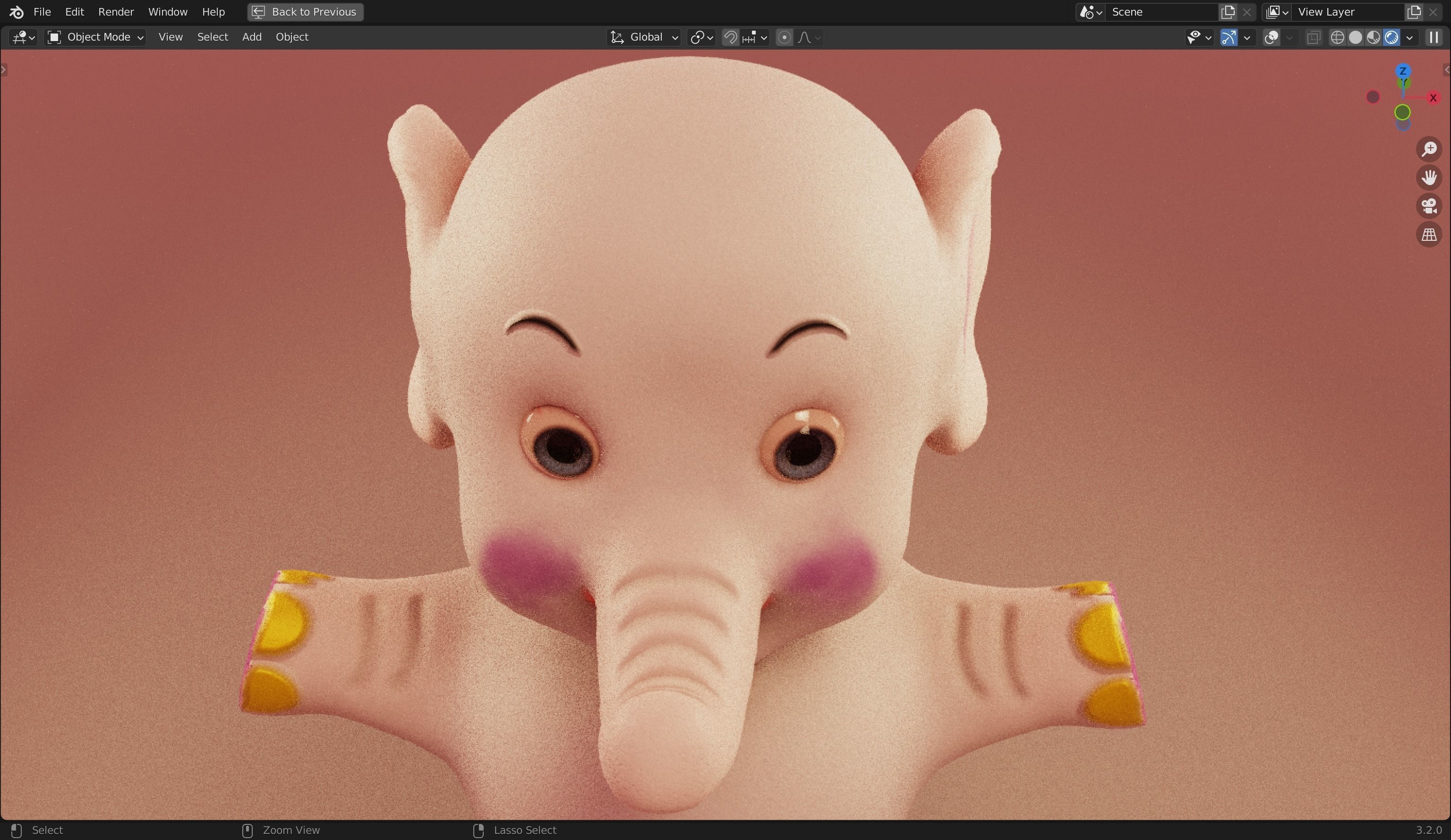 Elephant 3D Model Inspired by a book of Roberts Elizabeth Low-poly 3D model_23