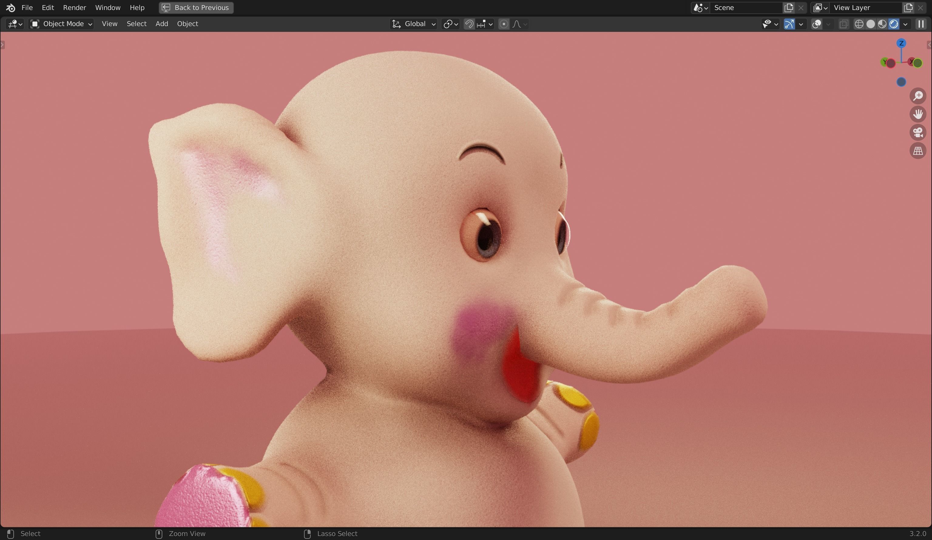 Elephant 3D Model Inspired by a book of Roberts Elizabeth Low-poly 3D model_5