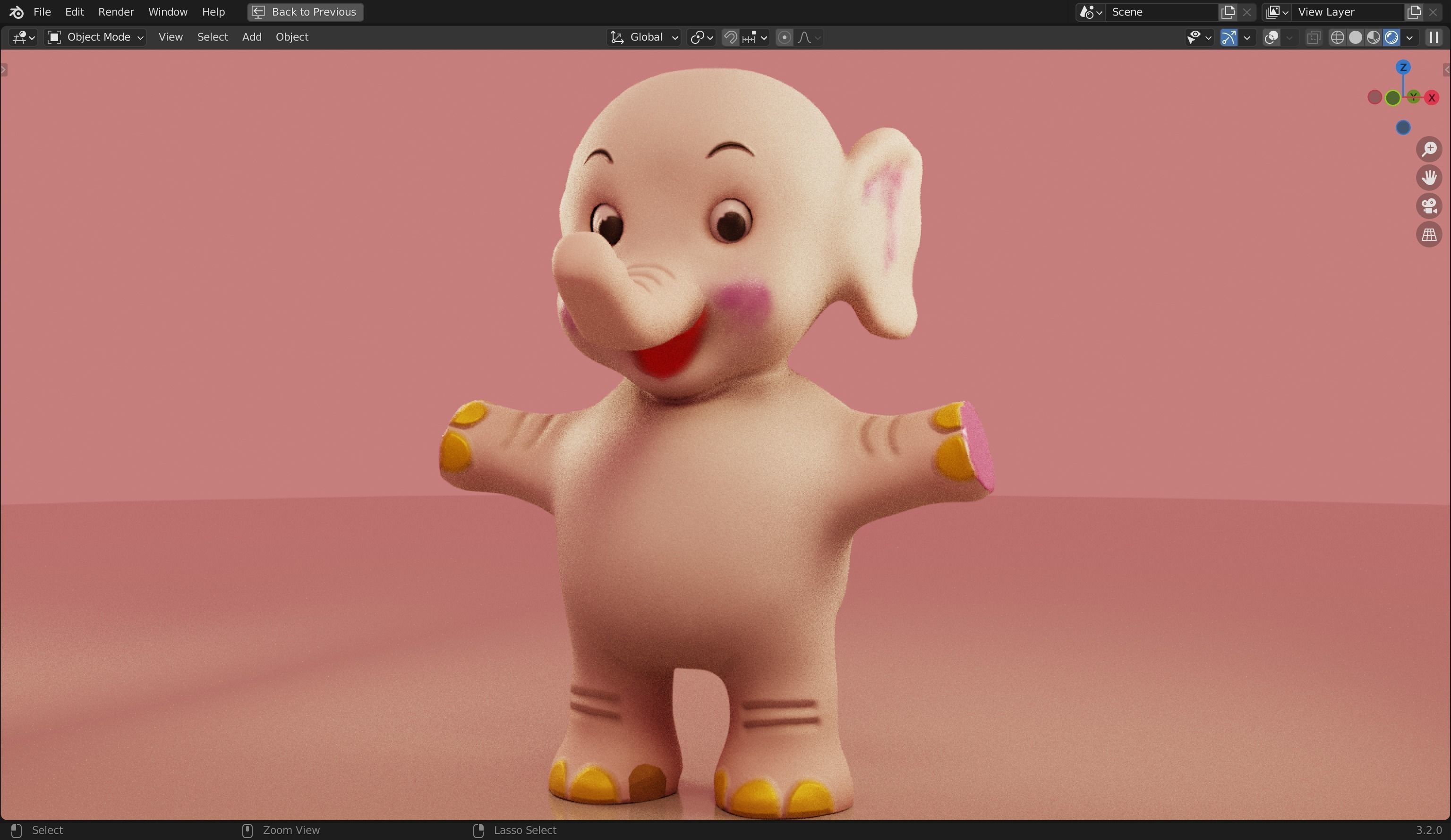 Elephant 3D Model Inspired by a book of Roberts Elizabeth Low-poly 3D model_12