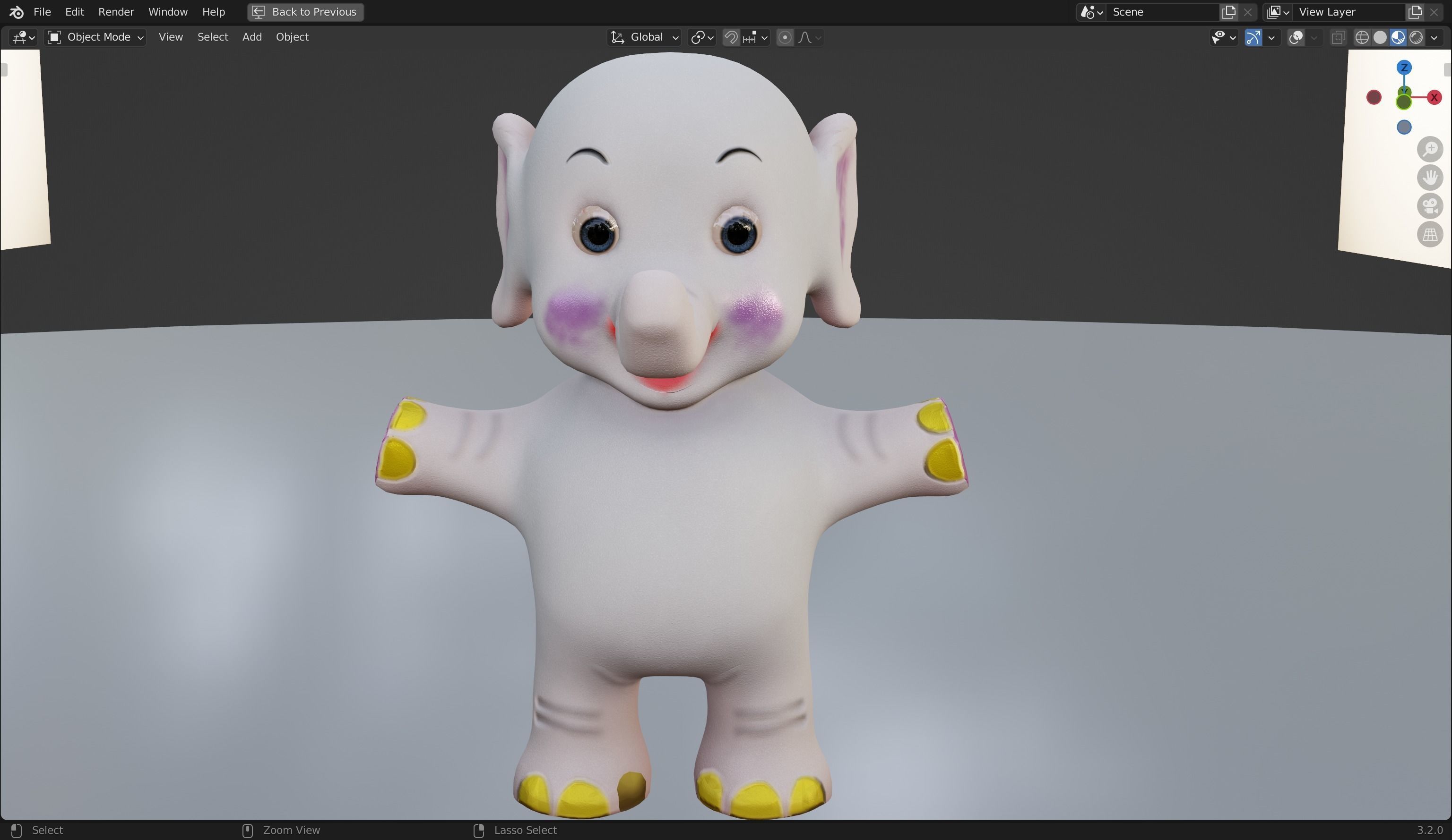 Elephant 3D Model Inspired by a book of Roberts Elizabeth Low-poly 3D model_6