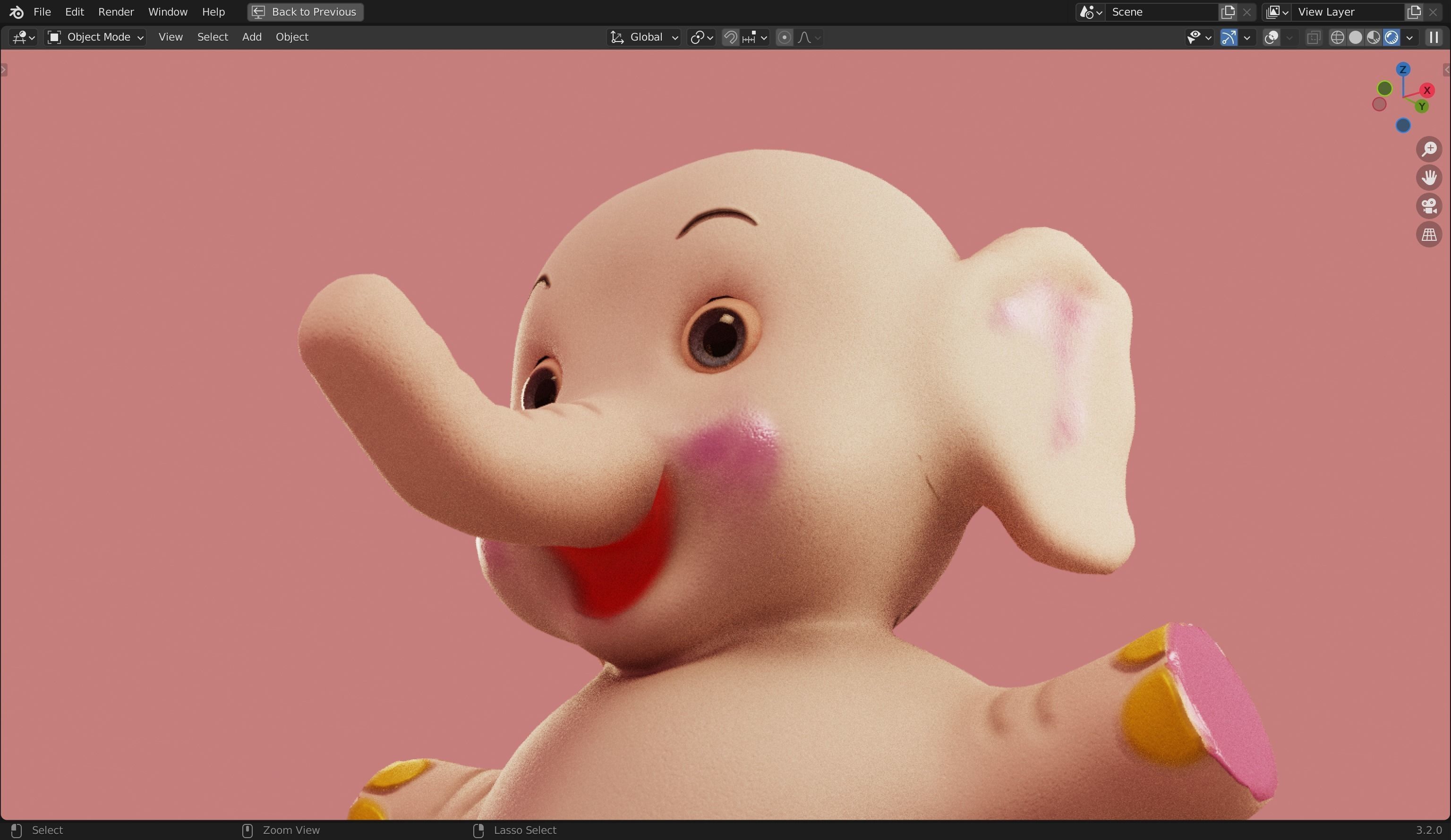 Elephant 3D Model Inspired by a book of Roberts Elizabeth Low-poly 3D model_24