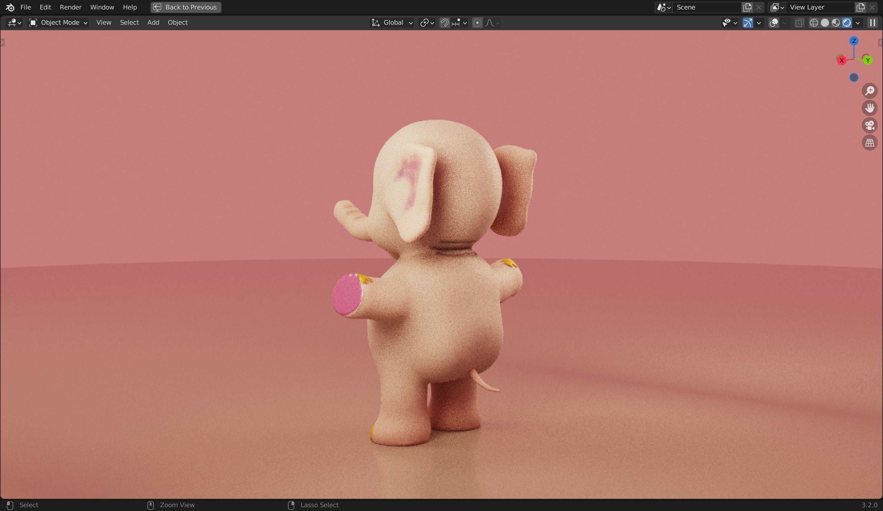 Elephant 3D Model Inspired by a book of Roberts Elizabeth Low-poly 3D model_13