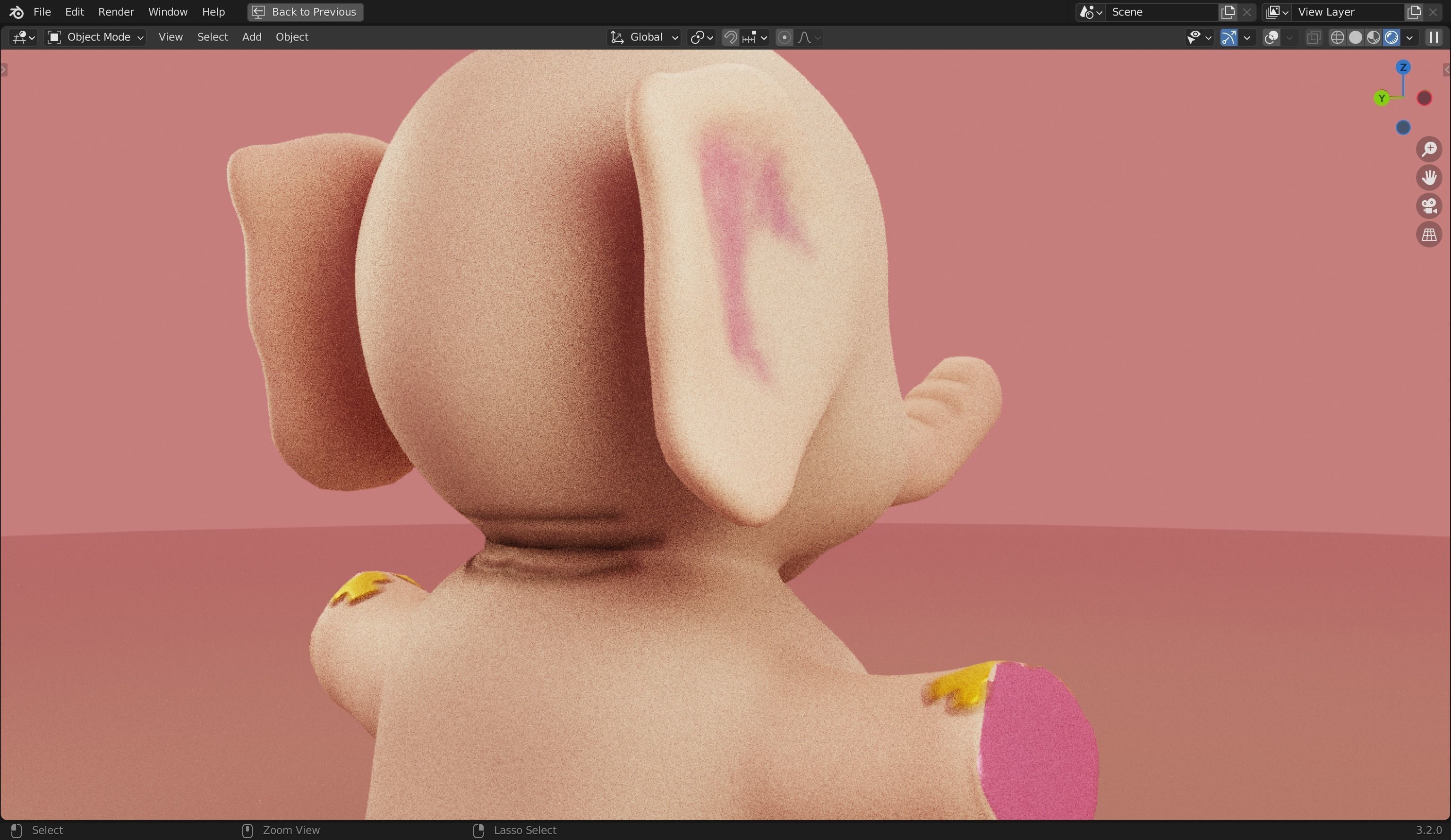 Elephant 3D Model Inspired by a book of Roberts Elizabeth Low-poly 3D model_9