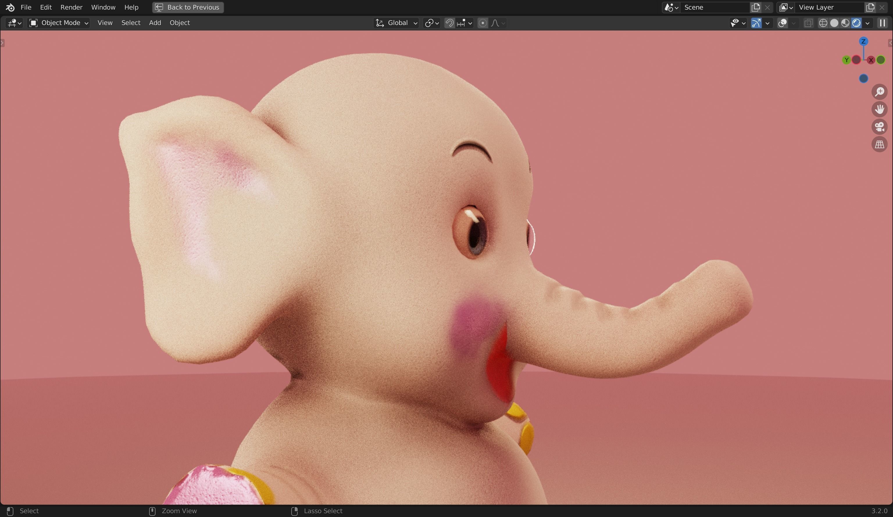 Elephant 3D Model Inspired by a book of Roberts Elizabeth Low-poly 3D model_22