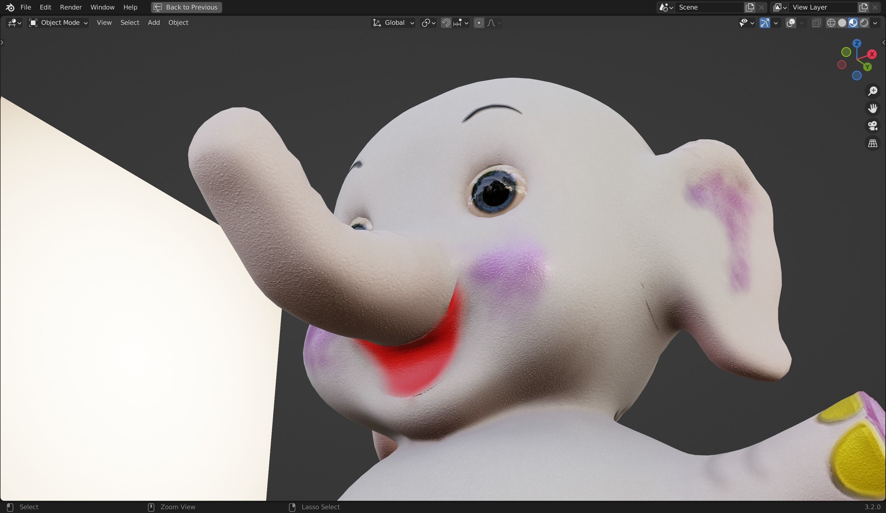 Elephant 3D Model Inspired by a book of Roberts Elizabeth Low-poly 3D model_11