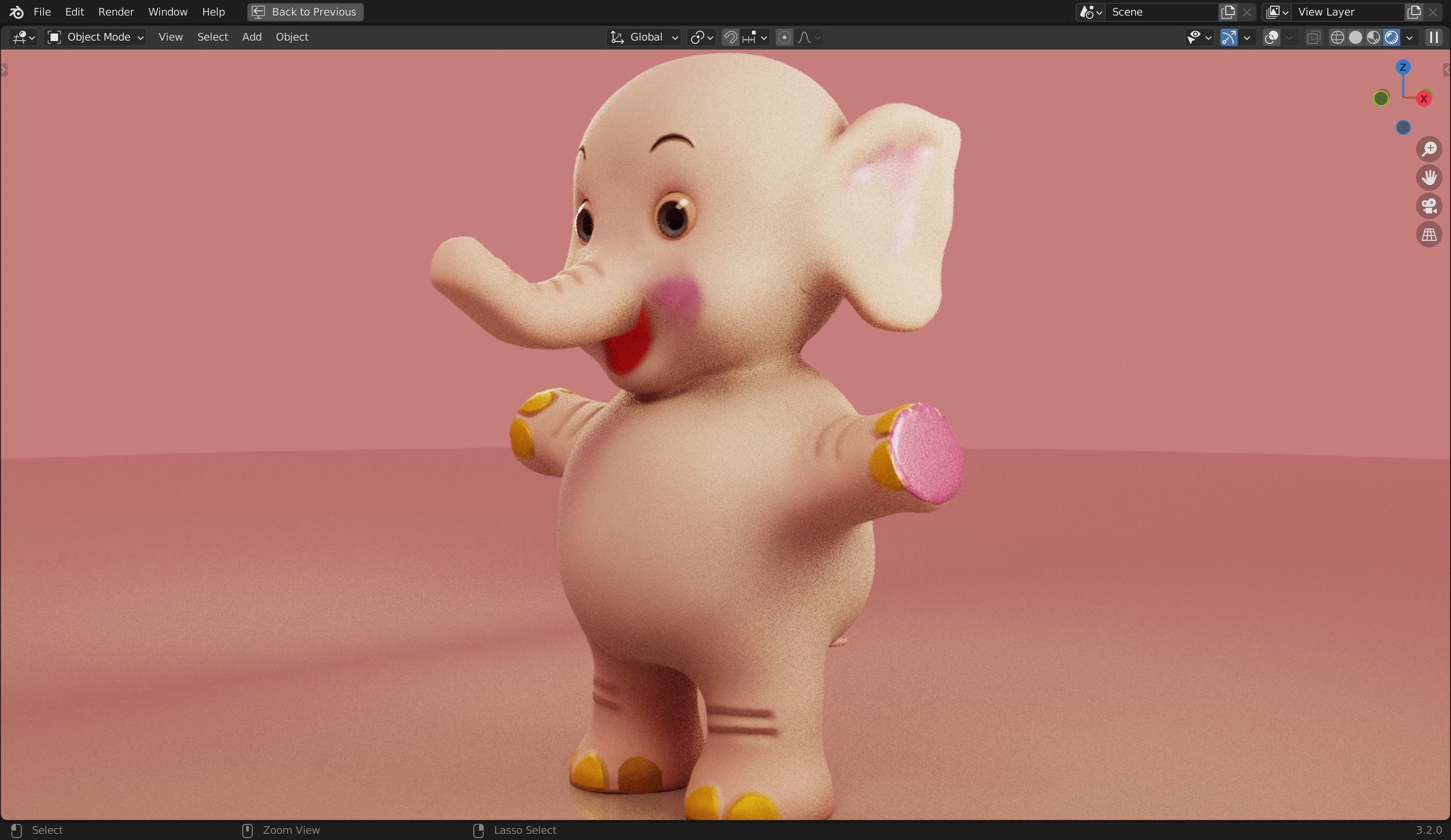 Elephant 3D Model Inspired by a book of Roberts Elizabeth Low-poly 3D model_20