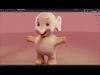 Elephant 3D Model Inspired by a book of Roberts Elizabeth Low-poly 3D model_1
