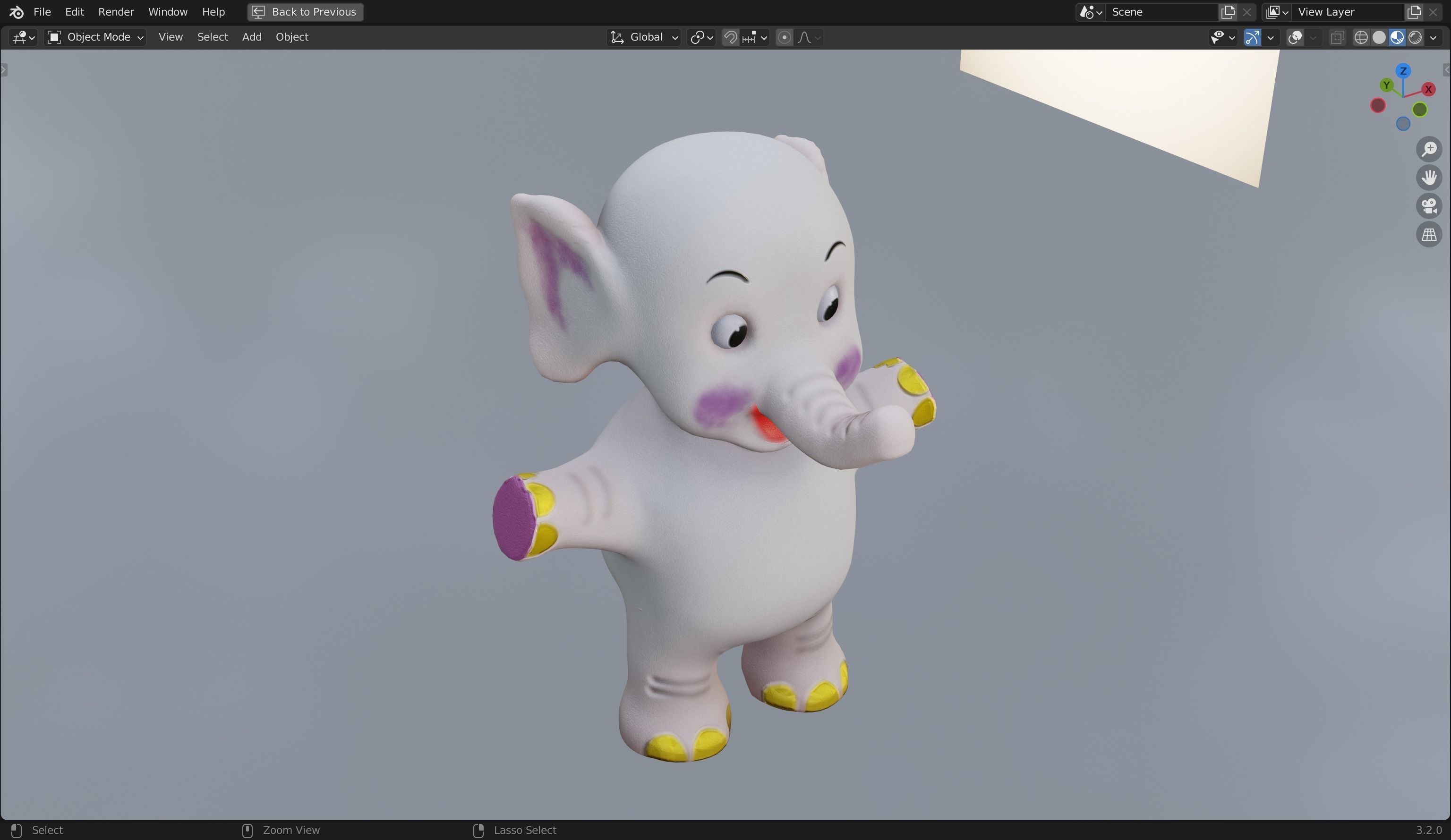 Elephant 3D Model Inspired by a book of Roberts Elizabeth Low-poly 3D model_15