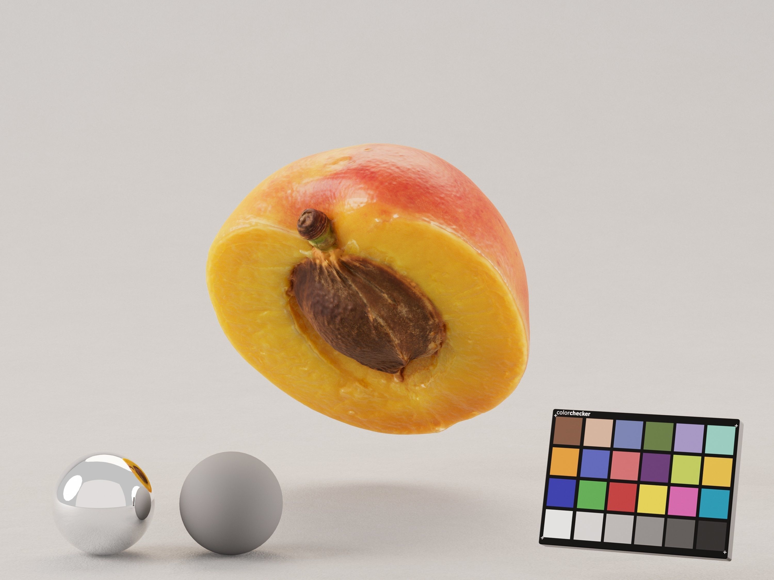 Apricot Half Sliced Photoscan 3D model_4