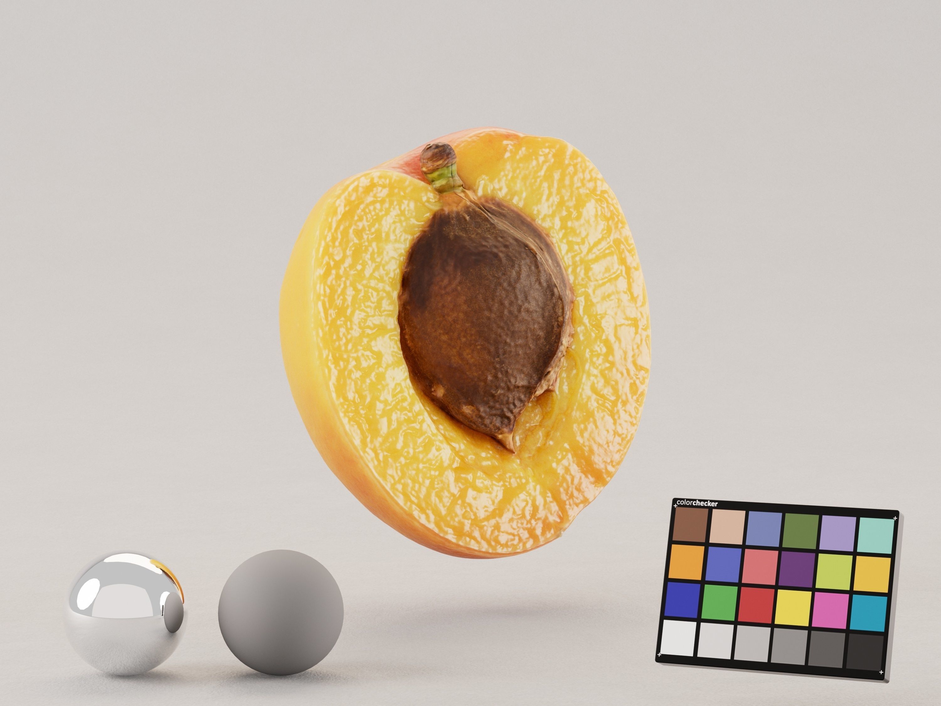 Apricot Half Sliced Photoscan 3D model_2