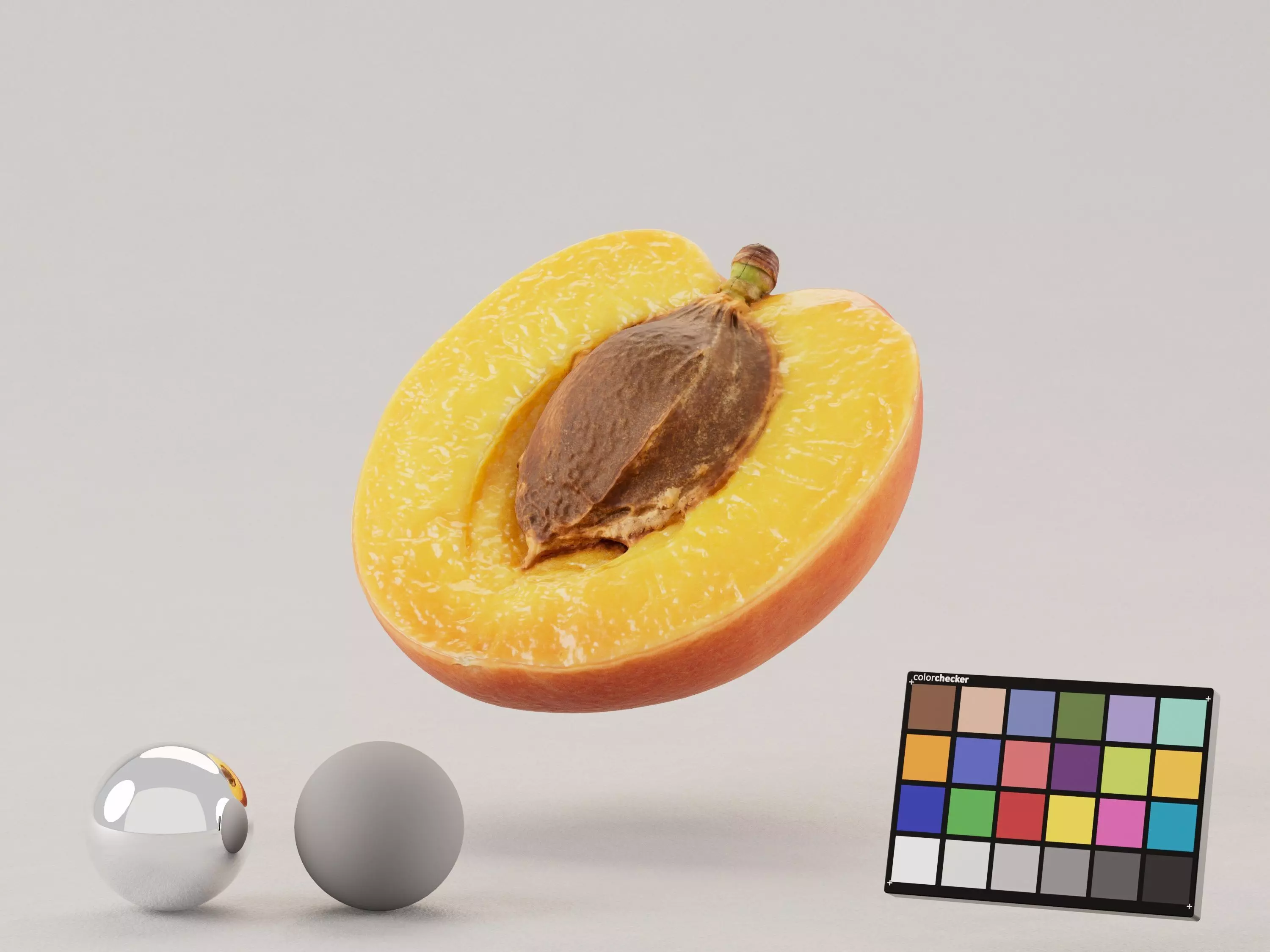 Apricot Half Sliced Photoscan 3D model_0