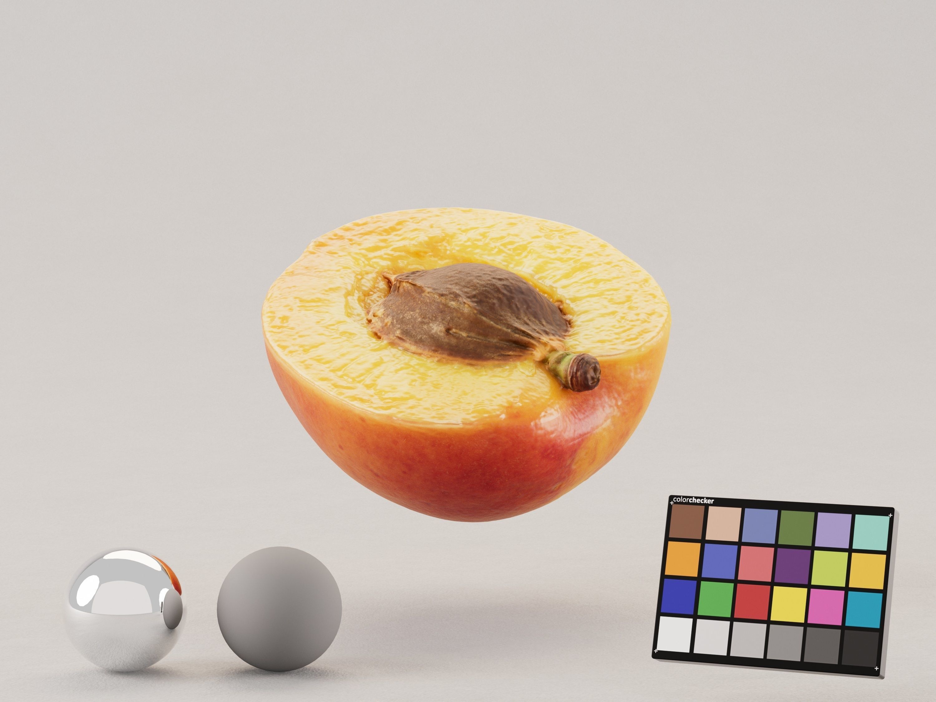 Apricot Half Sliced Photoscan 3D model_1