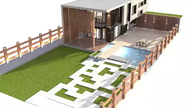 Villa 3d Outdoor Model