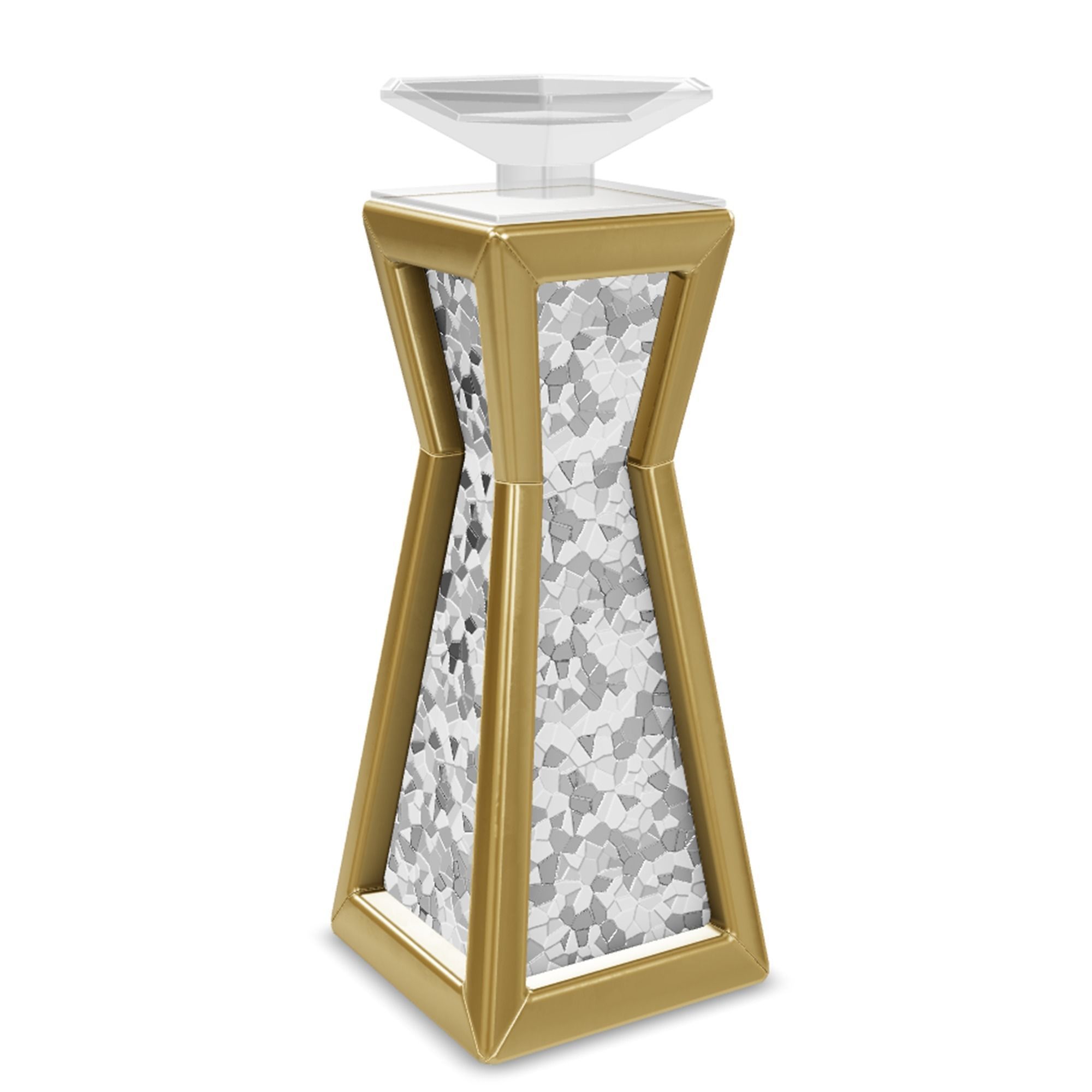 Geometric Candle Holder 9 Low-poly 3D model_1