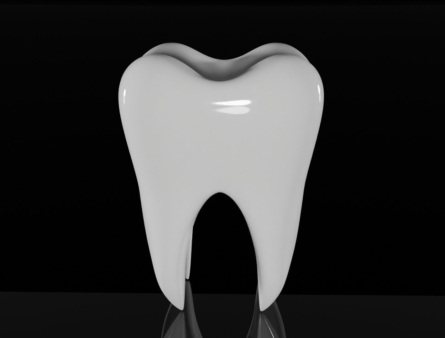 Tooth 3D model  Low-poly 3D model_1