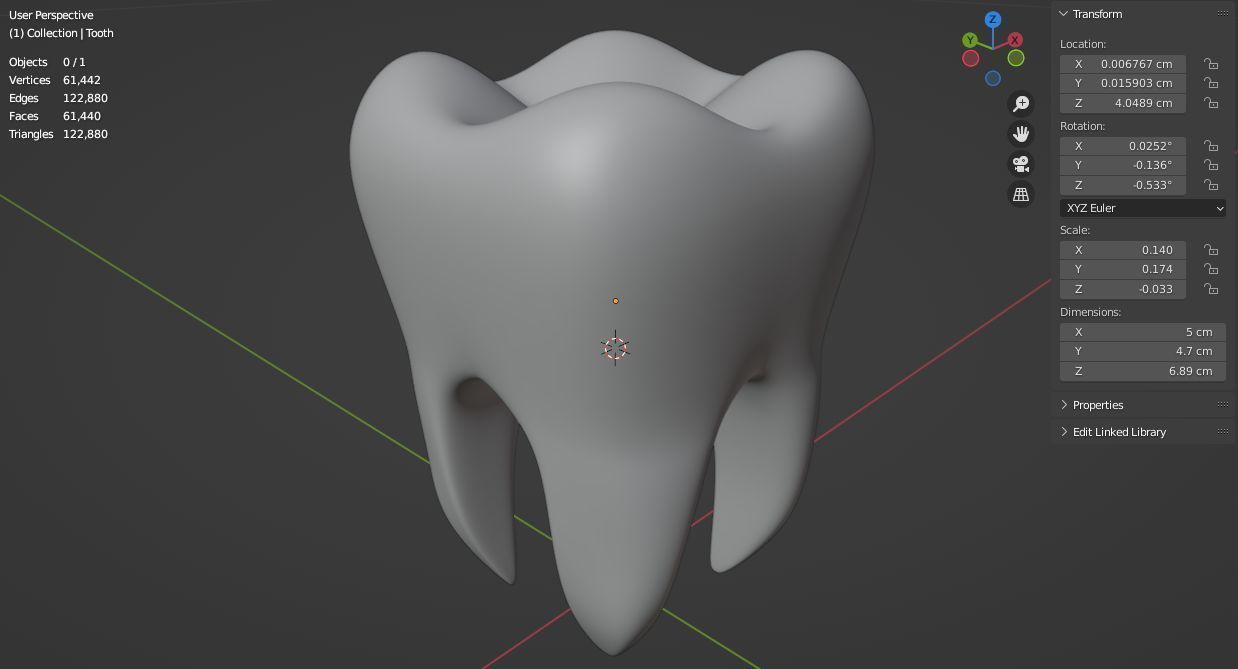 Tooth 3D model  Low-poly 3D model_20