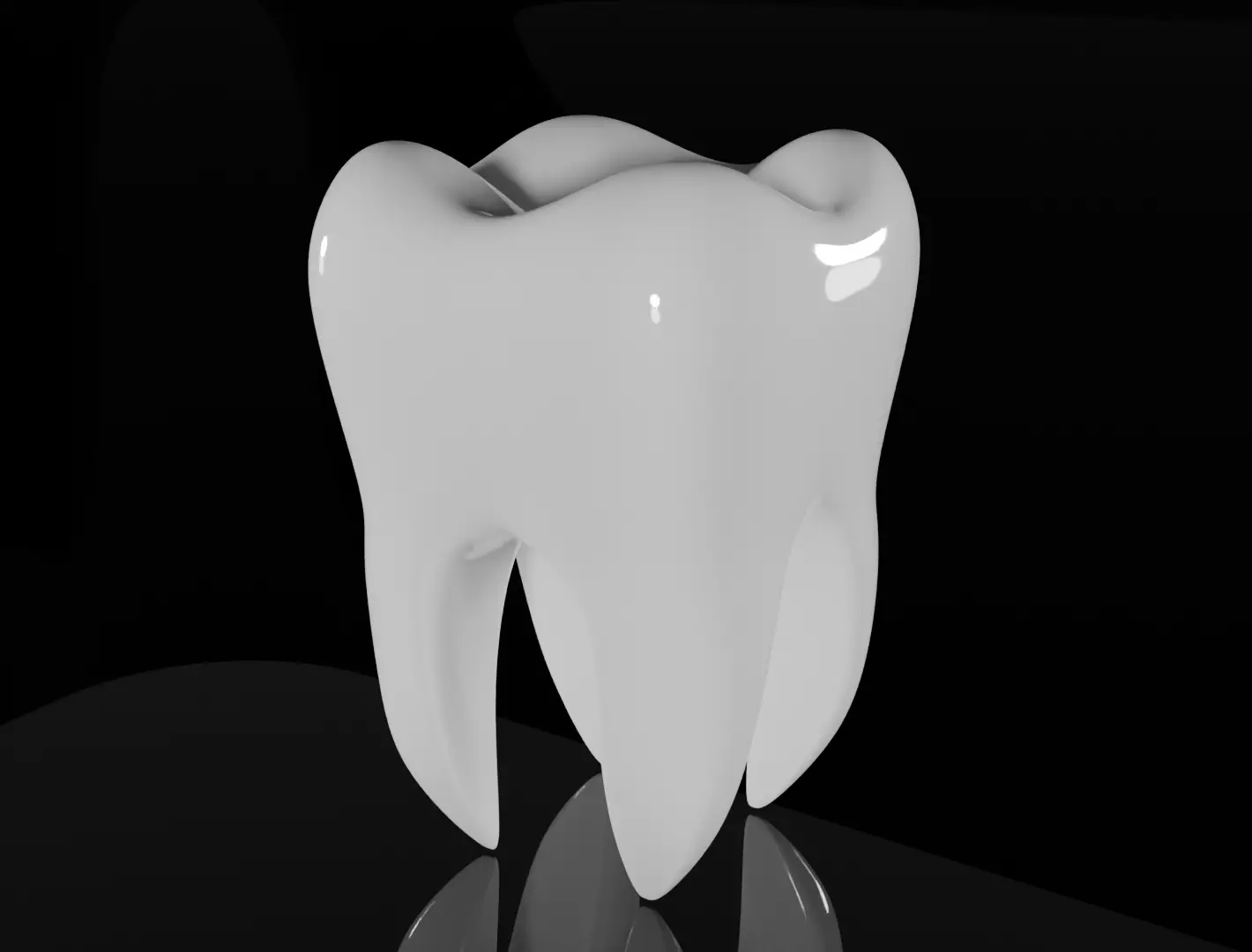 Tooth 3D model  Low-poly 3D model_0
