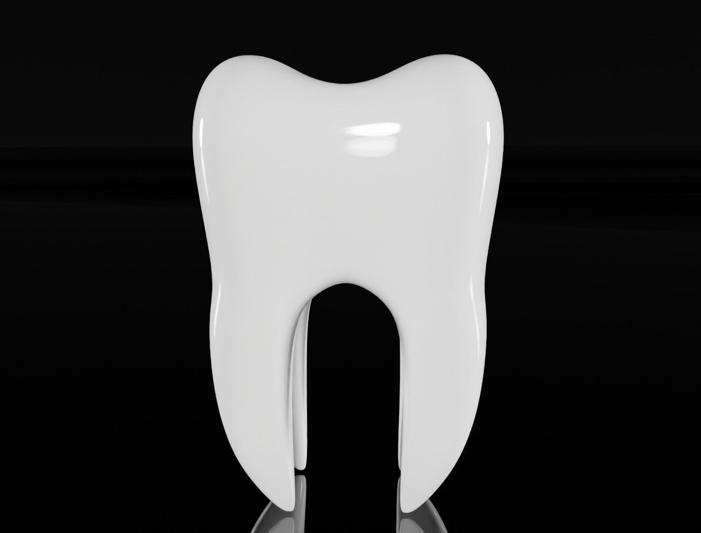 Tooth 3D model  Low-poly 3D model_3