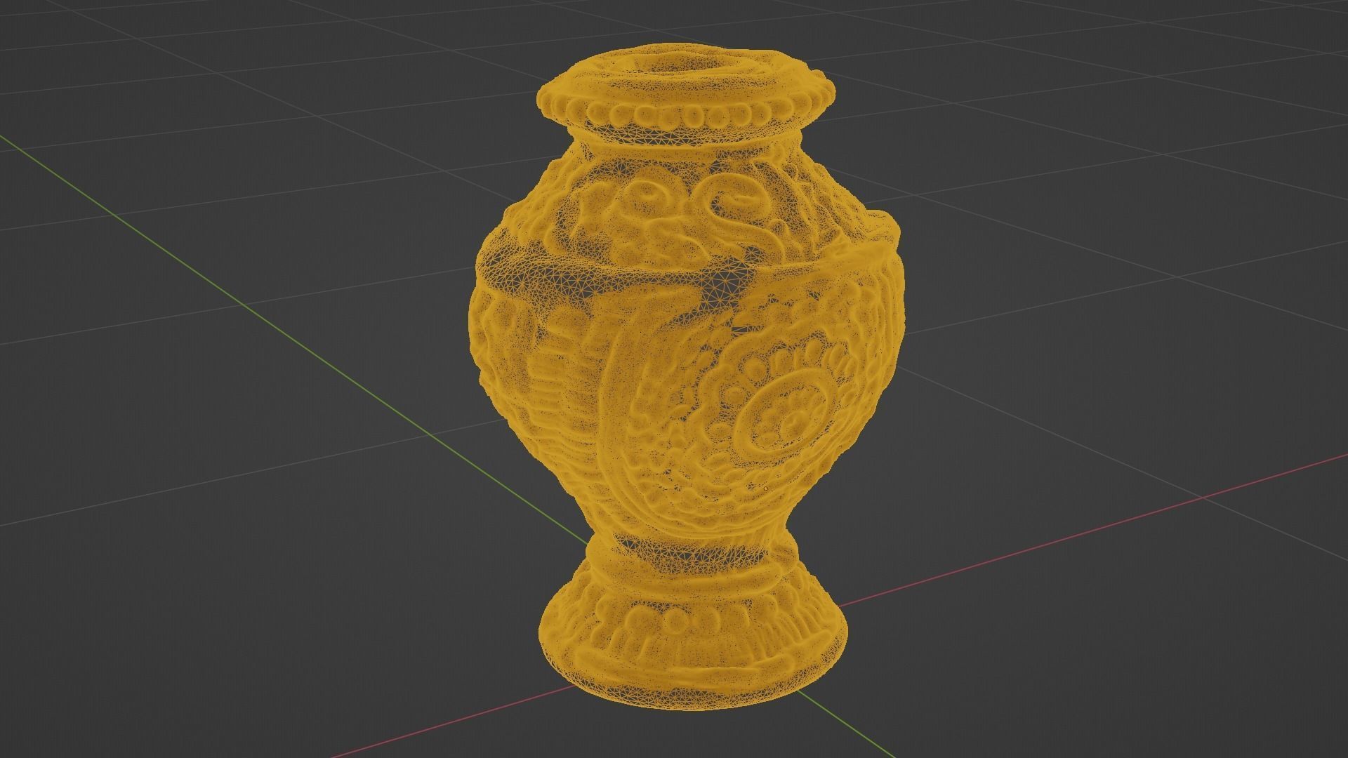 Mandala Terracotta Pot with sculpted flowers details 3D print model_23
