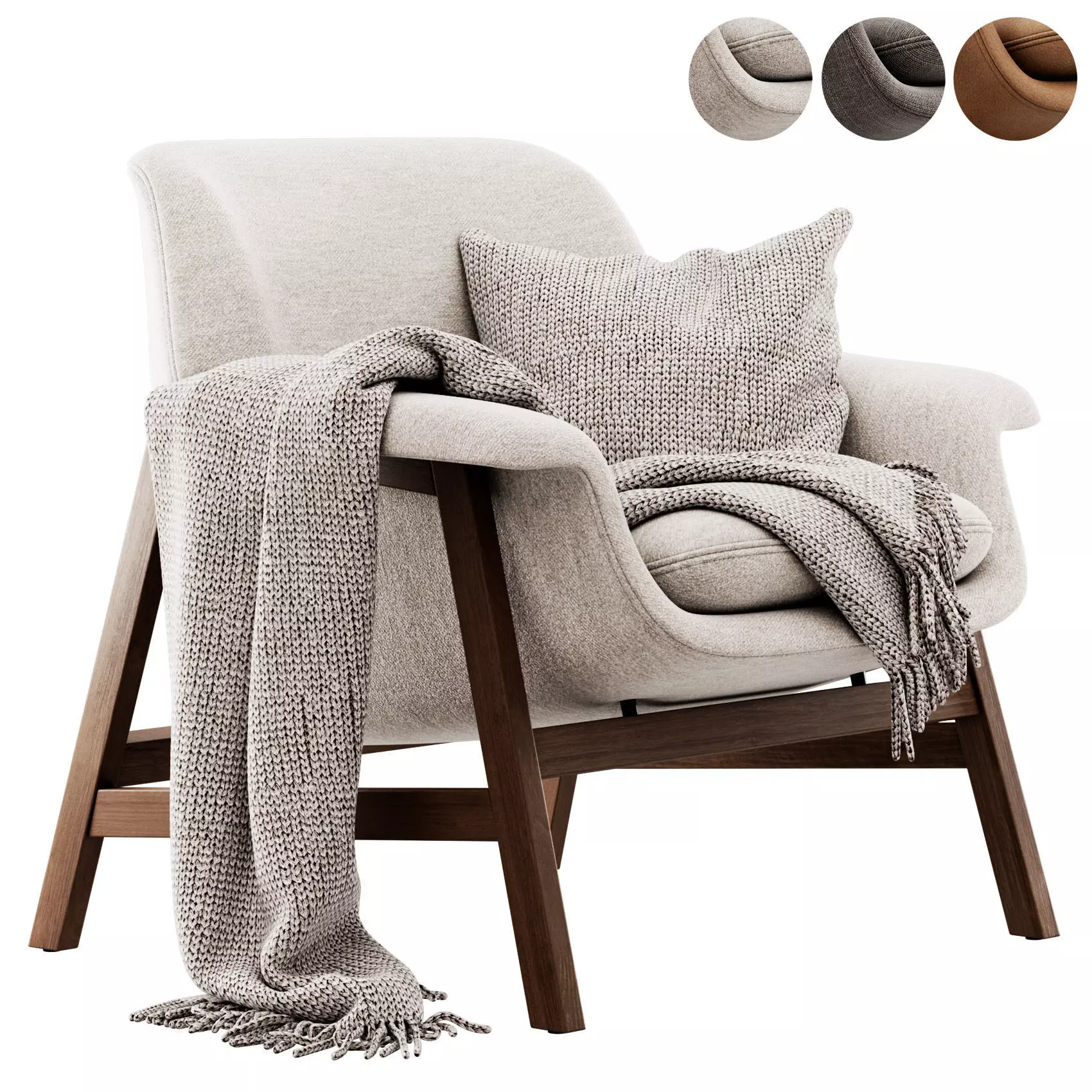 Agnese Armchair by Tacchini 3D model_0