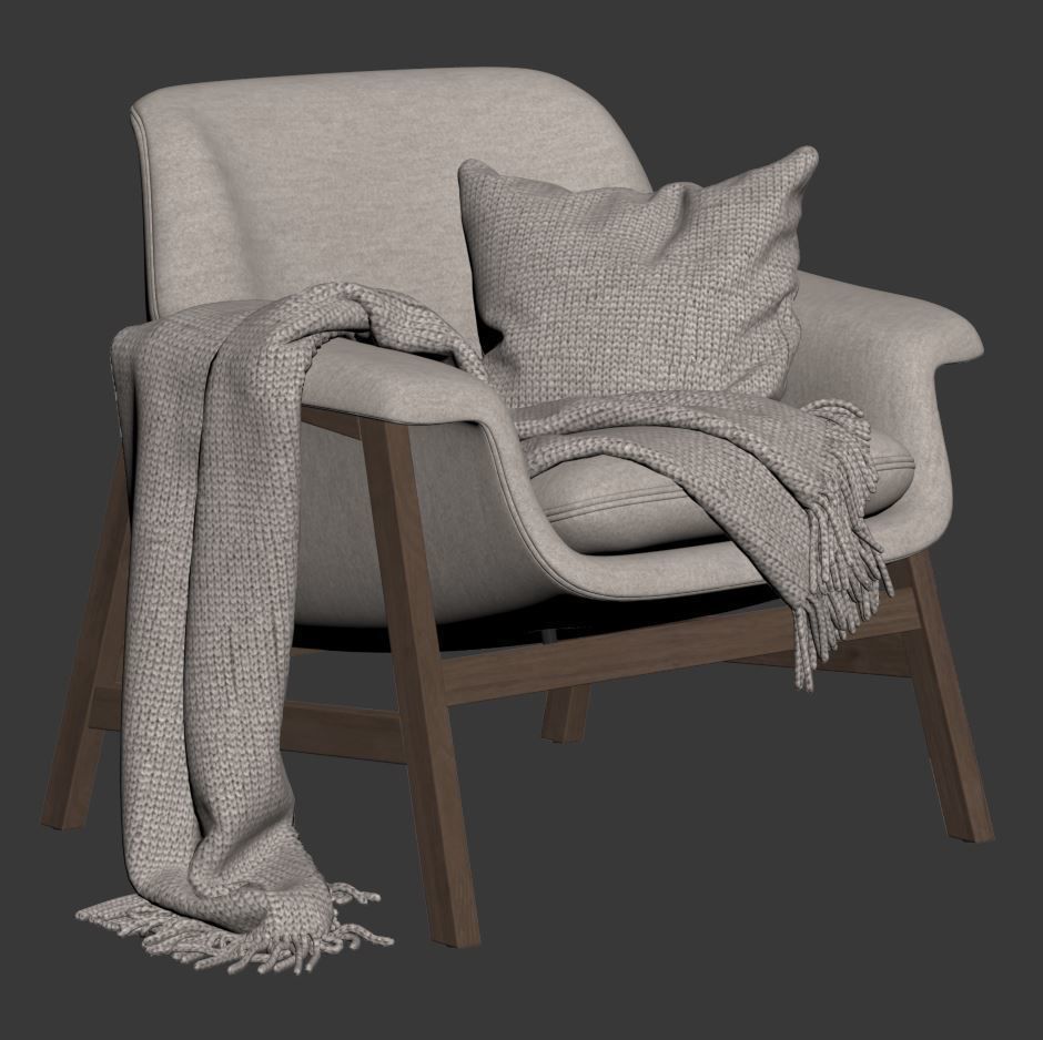 Agnese Armchair by Tacchini 3D model_11