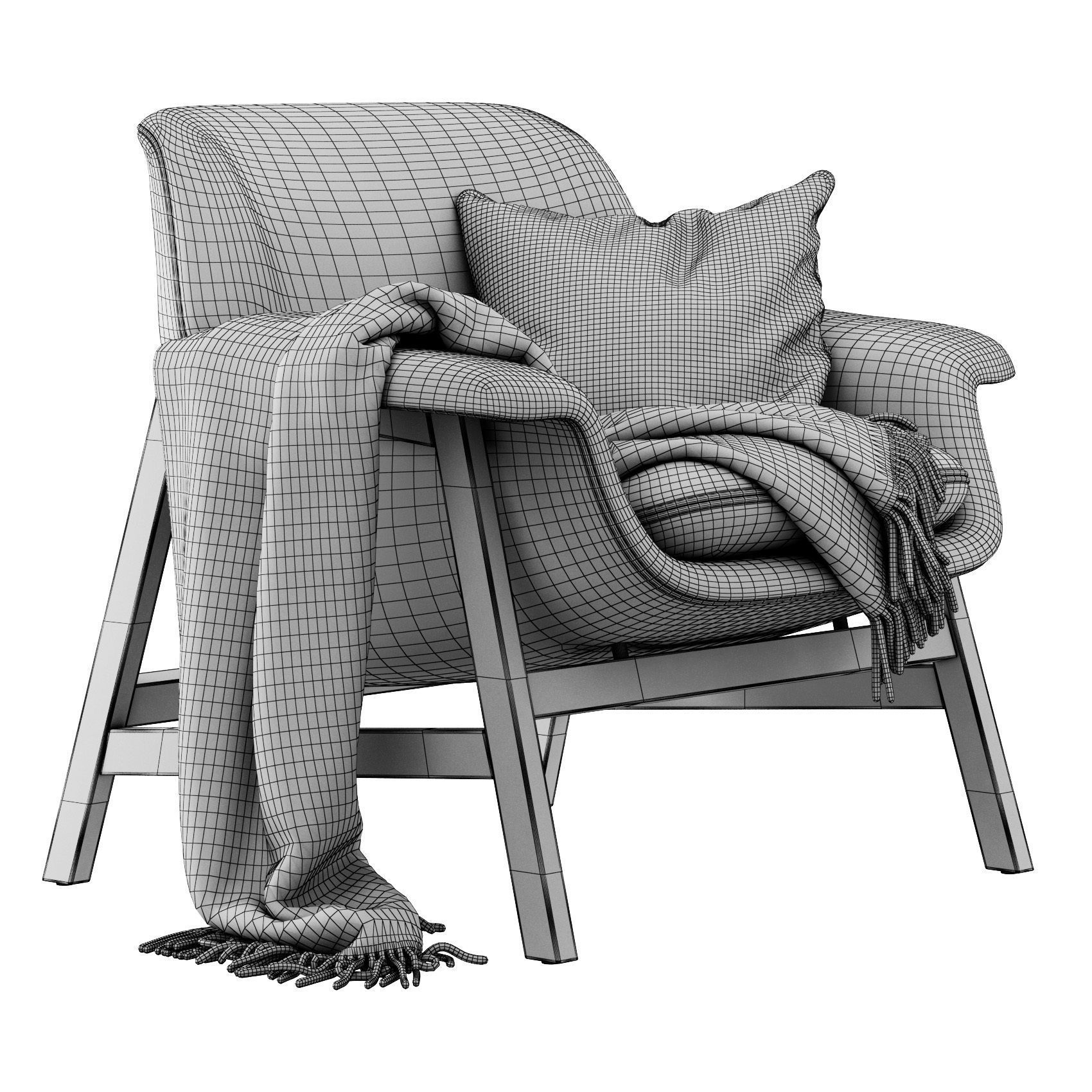 Agnese Armchair by Tacchini 3D model_9