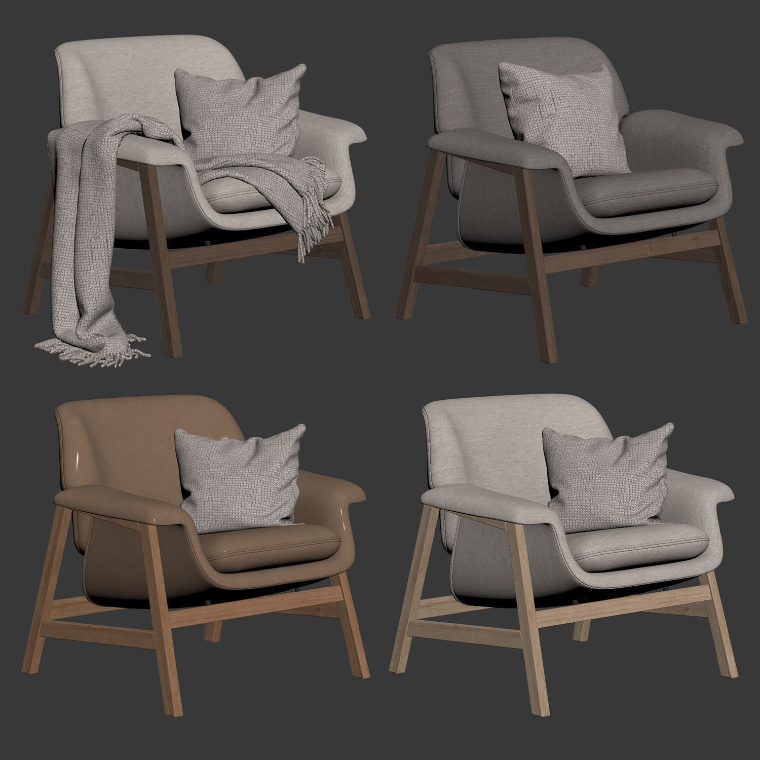 Agnese Armchair by Tacchini 3D model_5