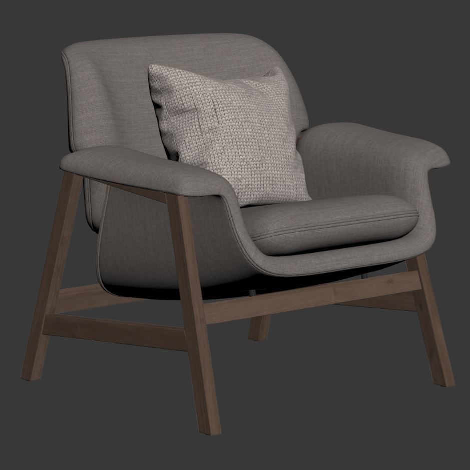 Agnese Armchair by Tacchini 3D model_12