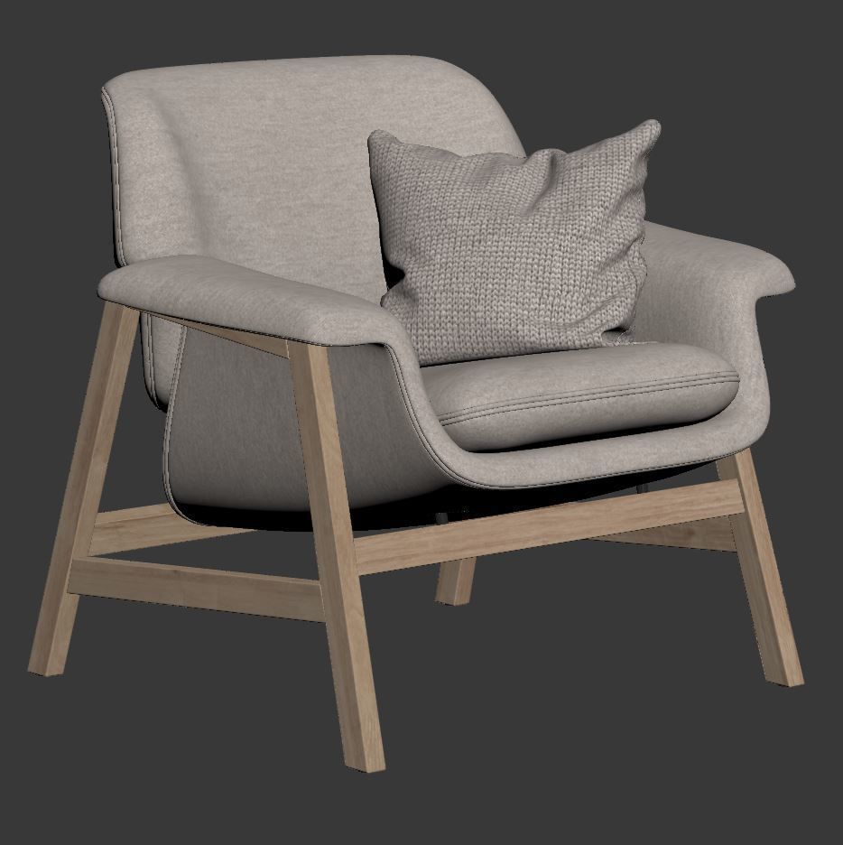 Agnese Armchair by Tacchini 3D model_14